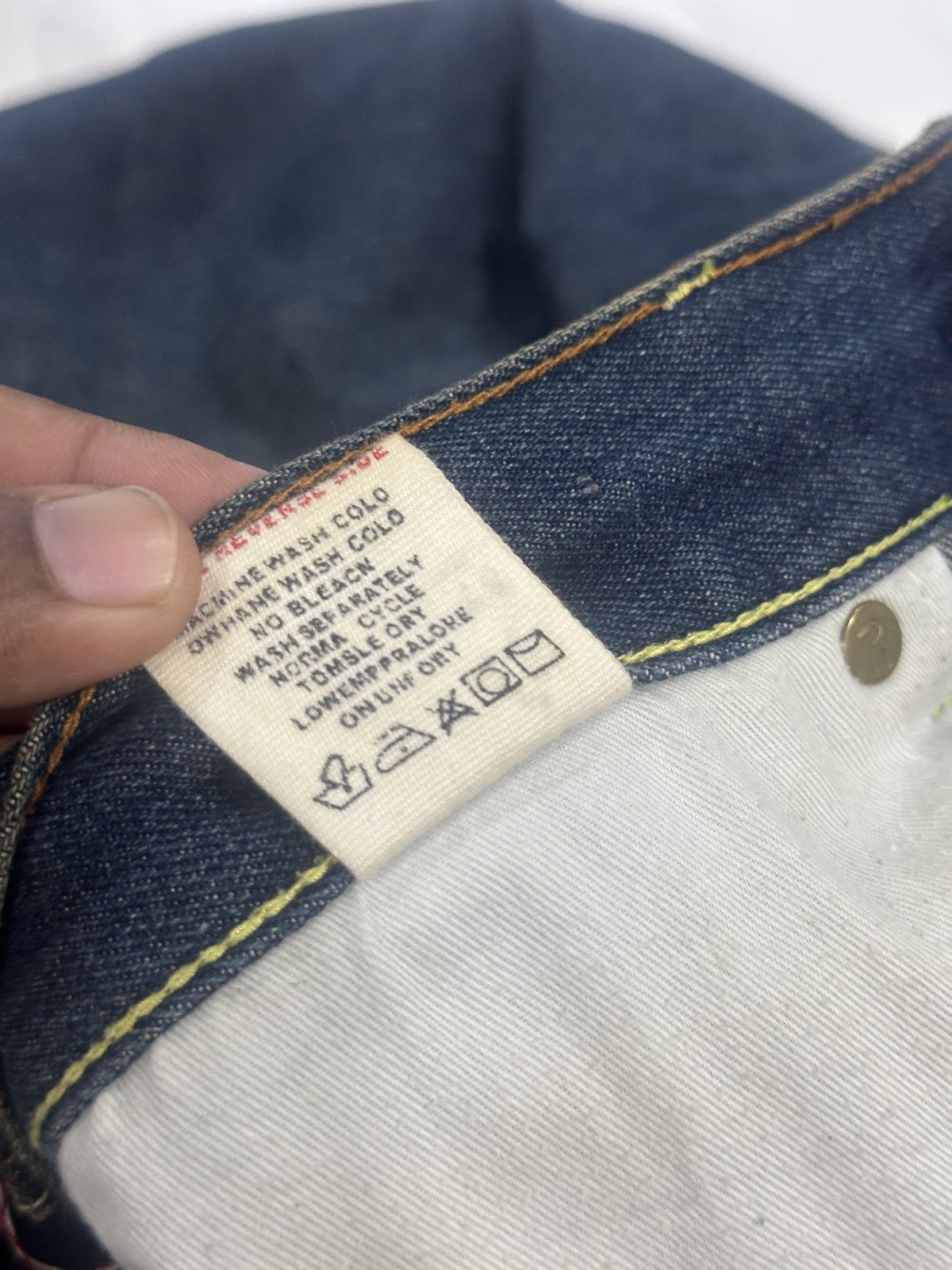 Japanese Brand Evisu Jeans With Embroidered Dragon Vs Tiger Theme Size US 33 - 14 Thumbnail