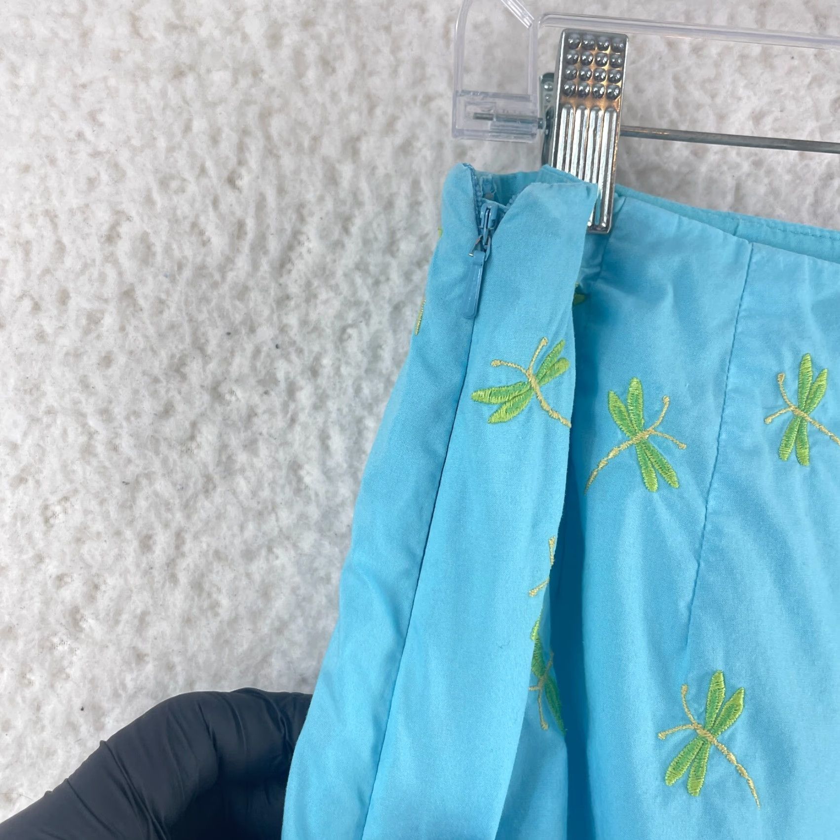 Talbots Talbots Blue Dragonfly Print A-Line Skirt Womens Petite Lined Casual Size 12P Size 34" / US 12 / IT 48 - 7 Thumbnail