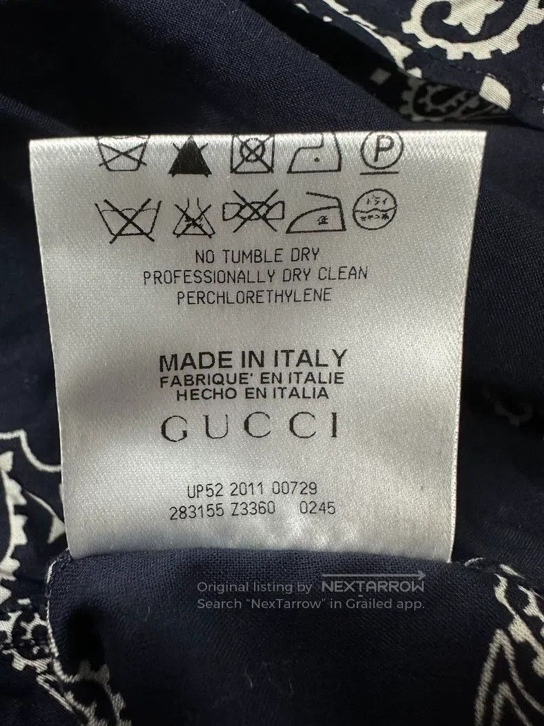 Gucci Guicci size 39 Chestnut Flower Logo Pearl Button Shirt i Size US M / EU 48-50 / 2 - 5 Thumbnail