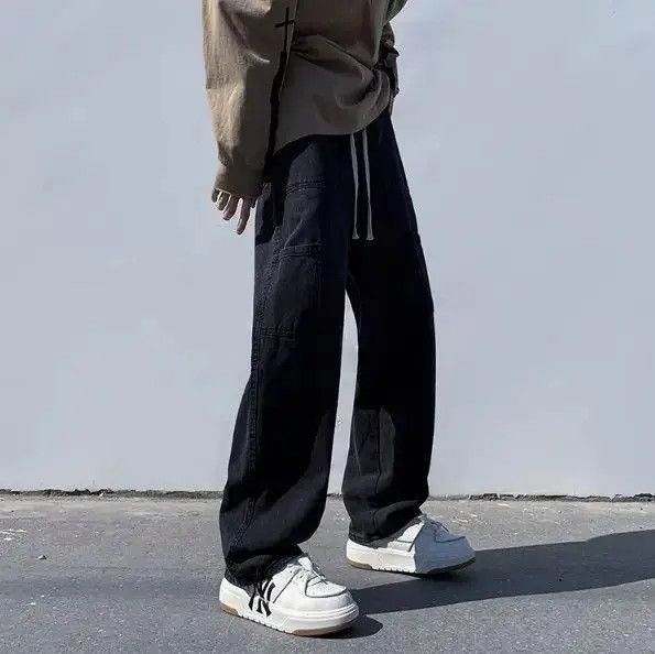 Japanese Brand Loose straight drape wide leg jeans Size US 32 / EU 48 - 5 Thumbnail