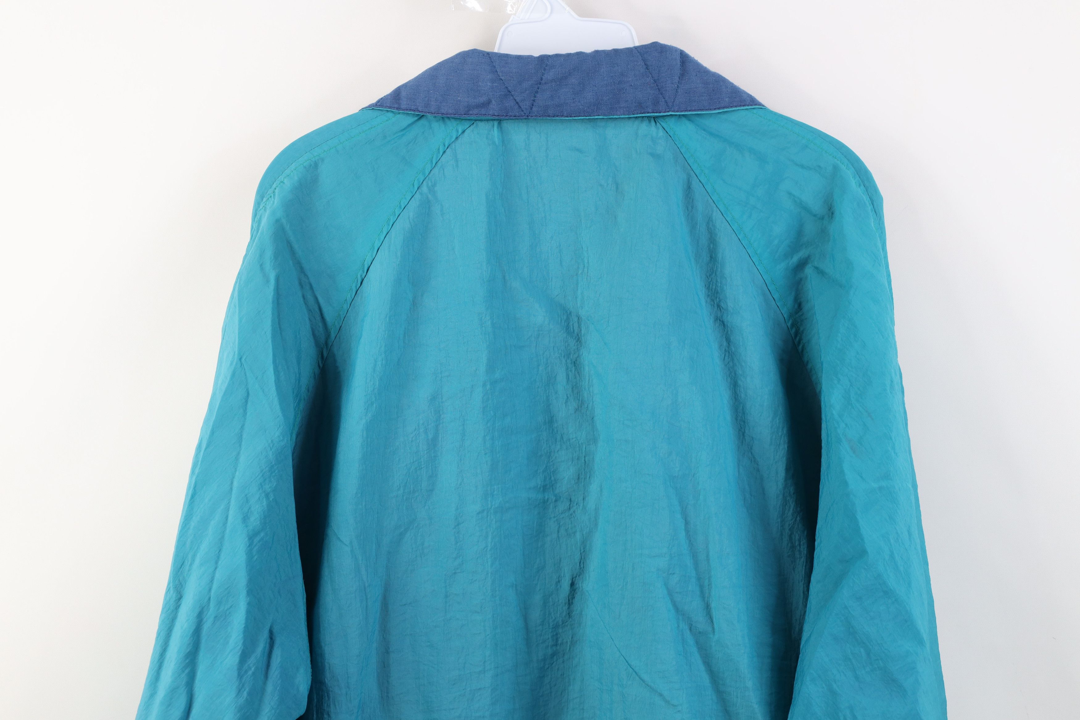 Vintage Vintage 90s Streetwear Packable Windbreaker Jacket Teal Size US XL / EU 56 / 4 - 14 Thumbnail