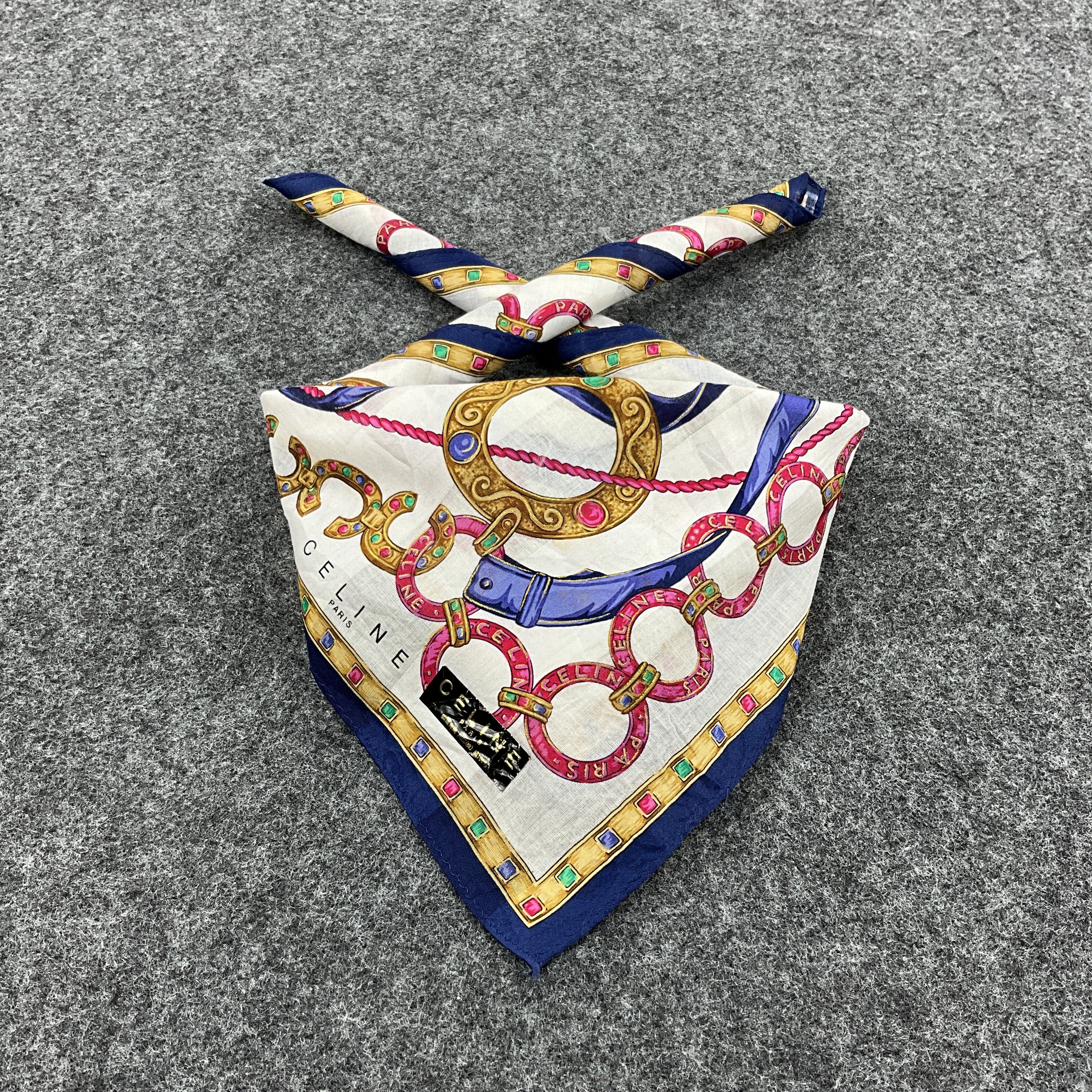 Vintage Celine Handkerchief / Bandana / Neckerchief B072 Size ONE SIZE - 1 Thumbnail