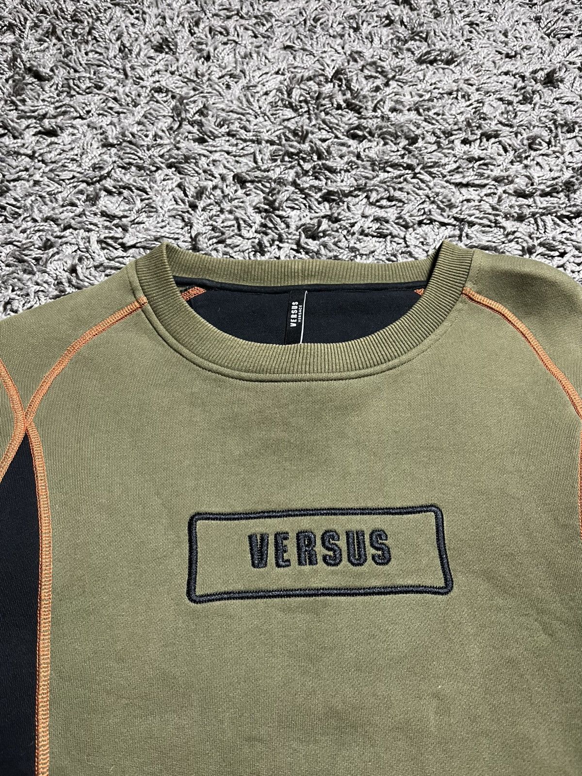 Versace VERSUS VERSACE OLIVE PANEL LOGO COTTON SWEATSHIRT RRP 565$ Size US S / EU 44-46 / 1 - 2 Thumbnail