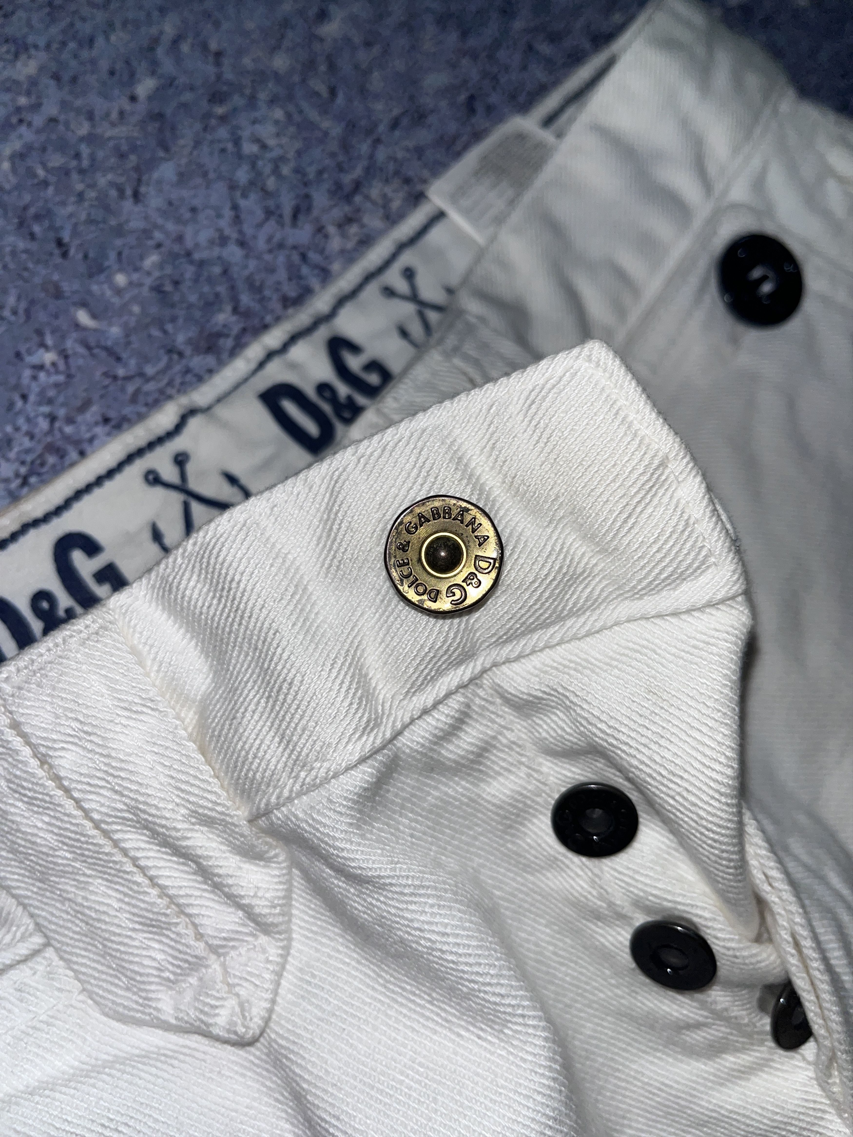 Dolce & Gabbana D&G Dolce Gabbana White Denim Pants Jeans Mariners Marine Size US 29 - 14 Thumbnail