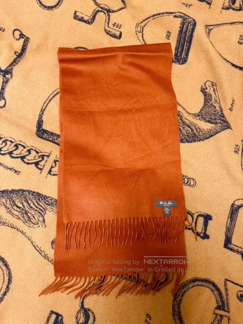 Loro Piana Loro Piana Cashmere Scarf, Brick Red Size ONE SIZE - 6 Thumbnail