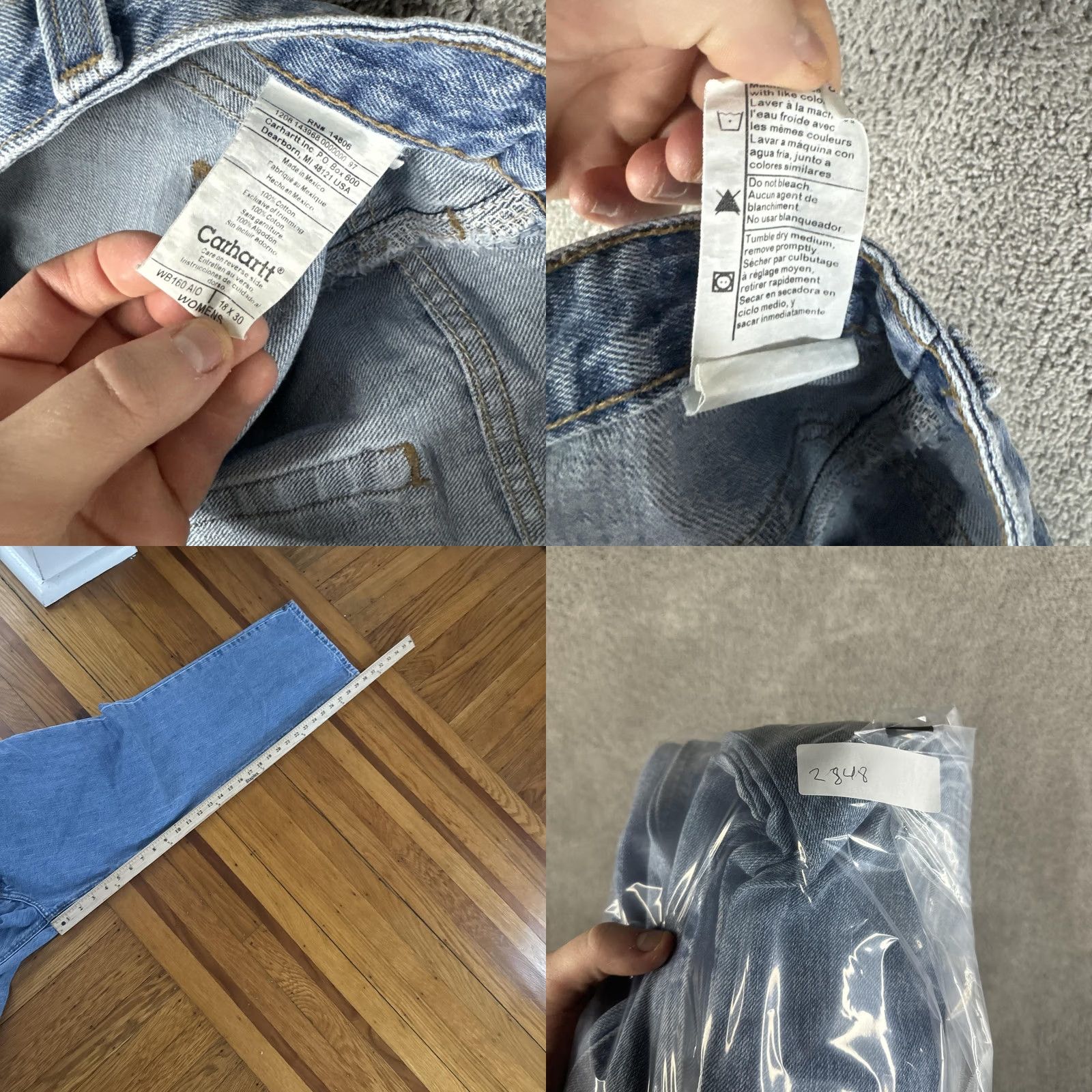 Carhartt Carhartt Jeans Womens 18x30 Blue High Rise Relaxed Fit WB 160 AIO Denim Workwear Jeans Size 40" / US 18 - 9 Thumbnail