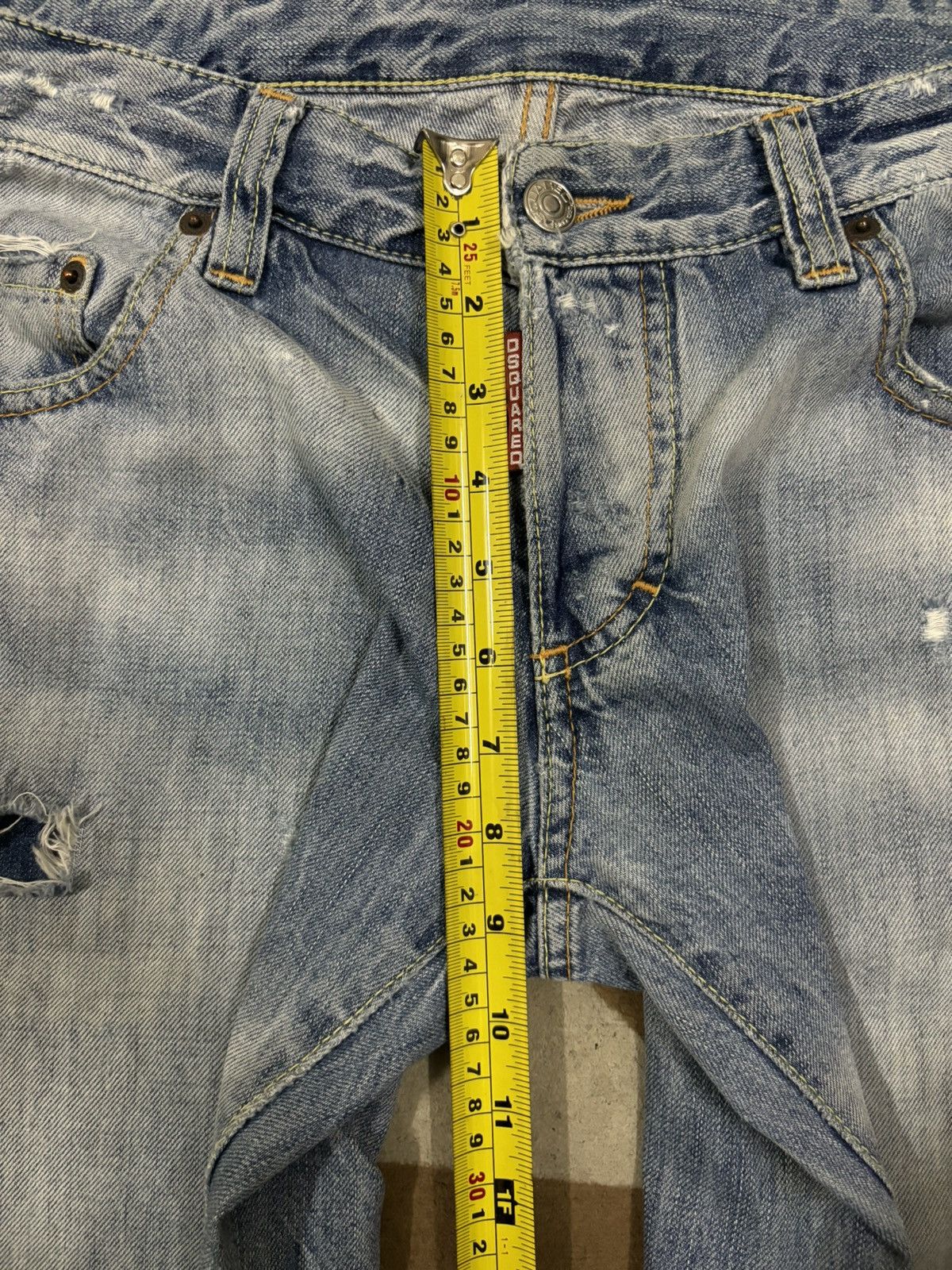 Dsquared2 Vintage Dsquared2 Sashiko Stitched Distressed Grunge Jeans Size US 31 - 19 Thumbnail