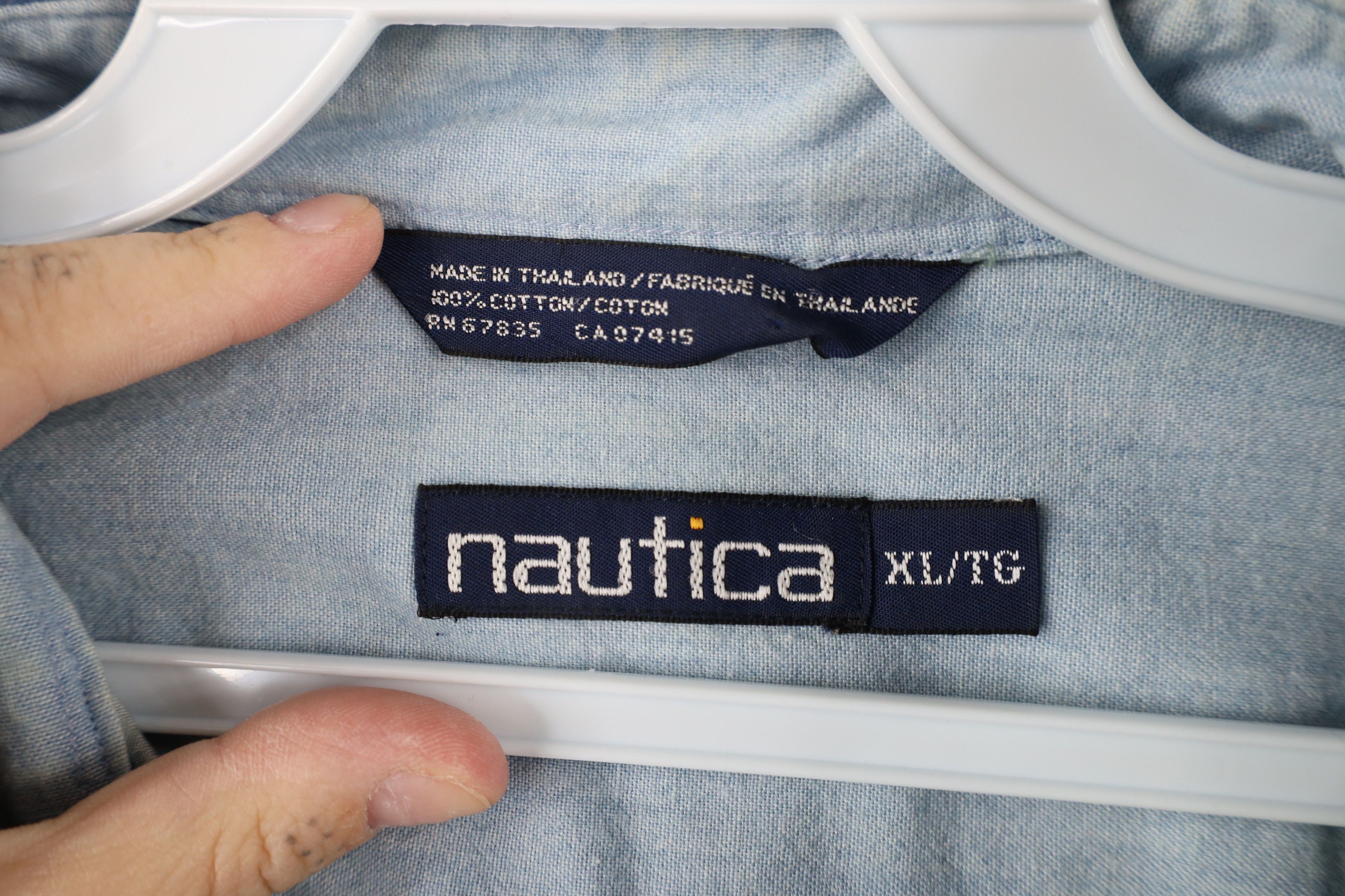 Nautica × Vintage Vintage 90s Nautica Striped Collared Button Down Shirt Size US XL / EU 56 / 4 - 6 Thumbnail