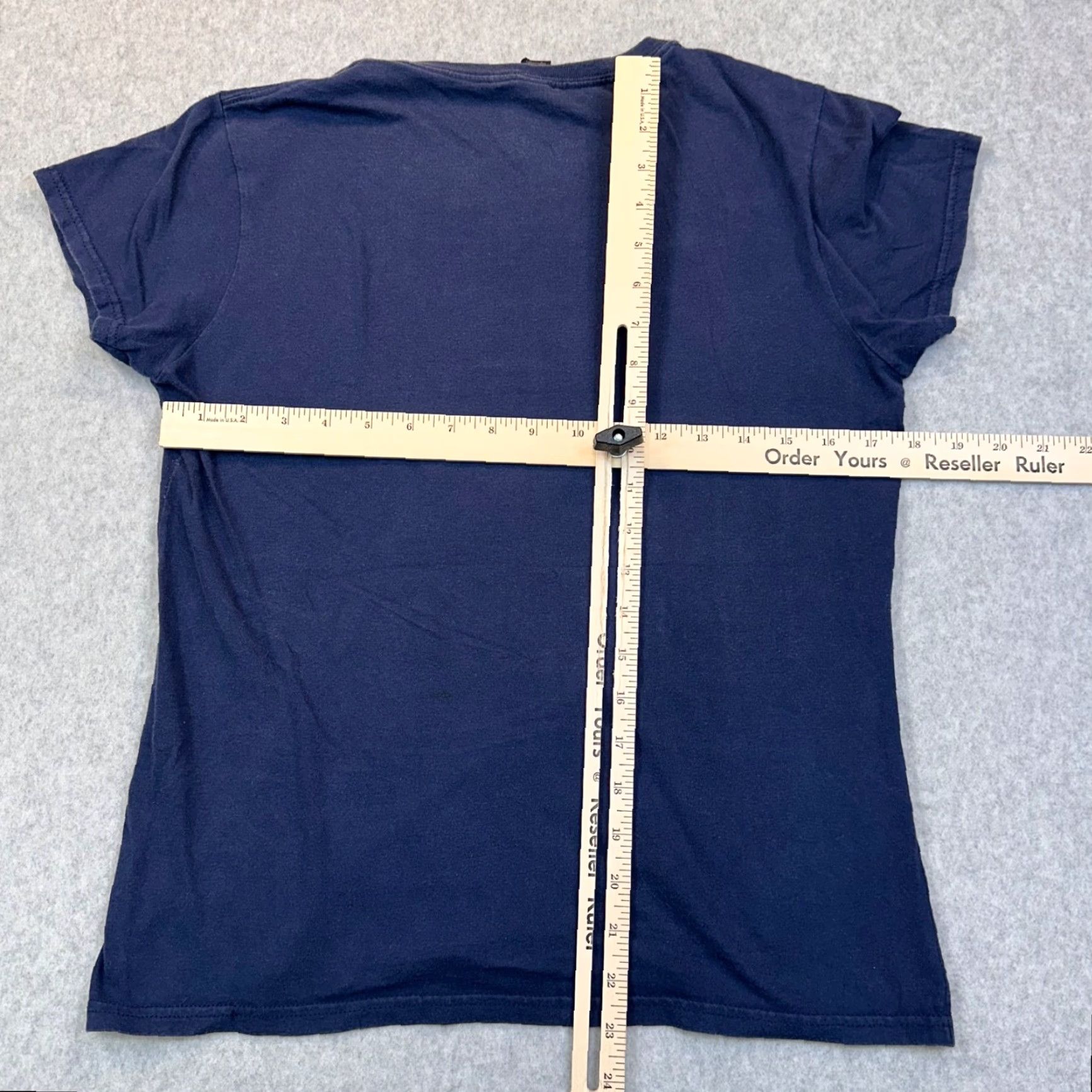 Anvil Reading Bunny Nerdy Womens Medium Blue Tee Anvil Lightweight Cotton Size M / US 6-8 / IT 42-44 - 4 Thumbnail
