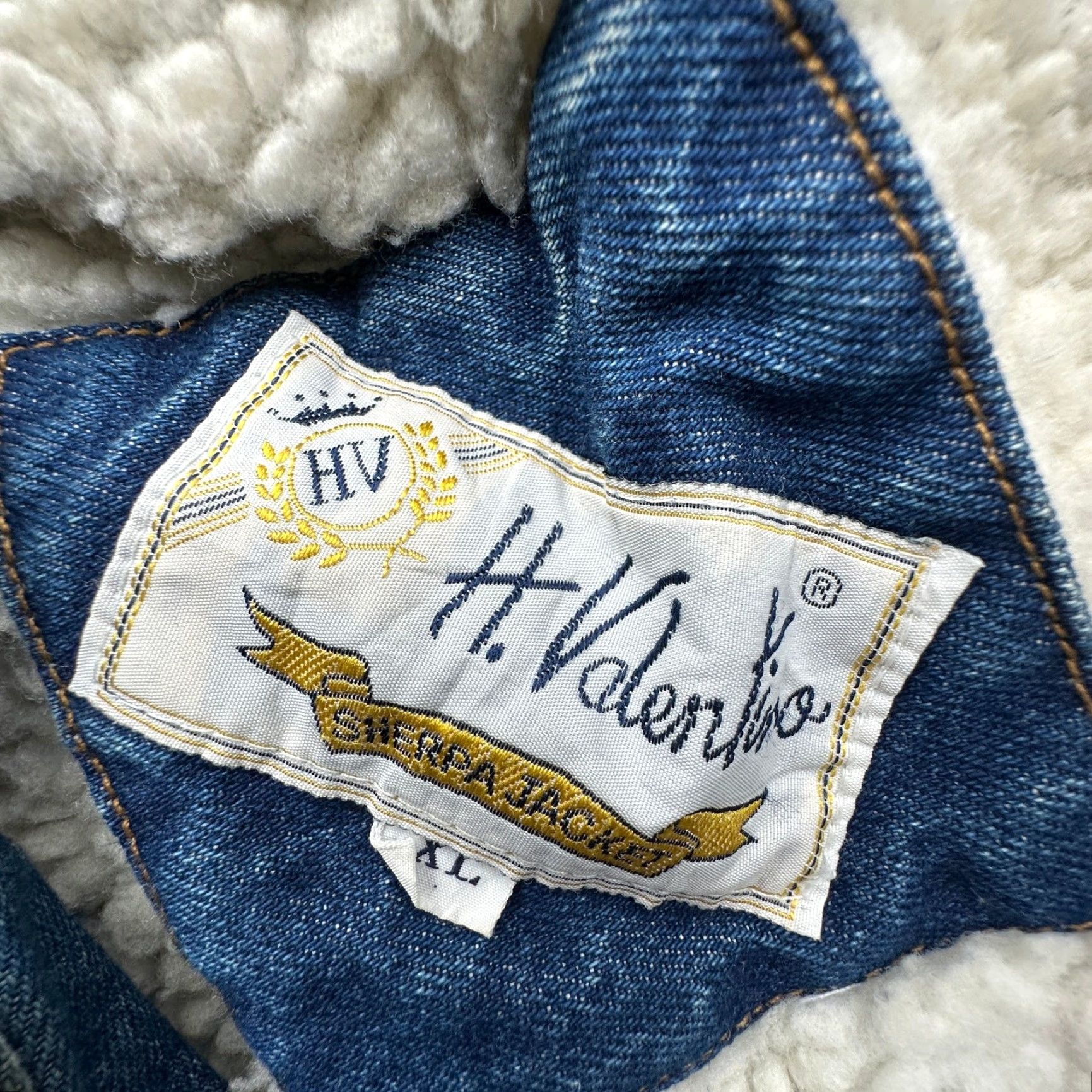 Vintage VINTAGE H Valentina Denim Acid Wash Bomber Jacket Mens XL Full Zip Heavyweight Size US XL / EU 56 / 4 - 2 Thumbnail