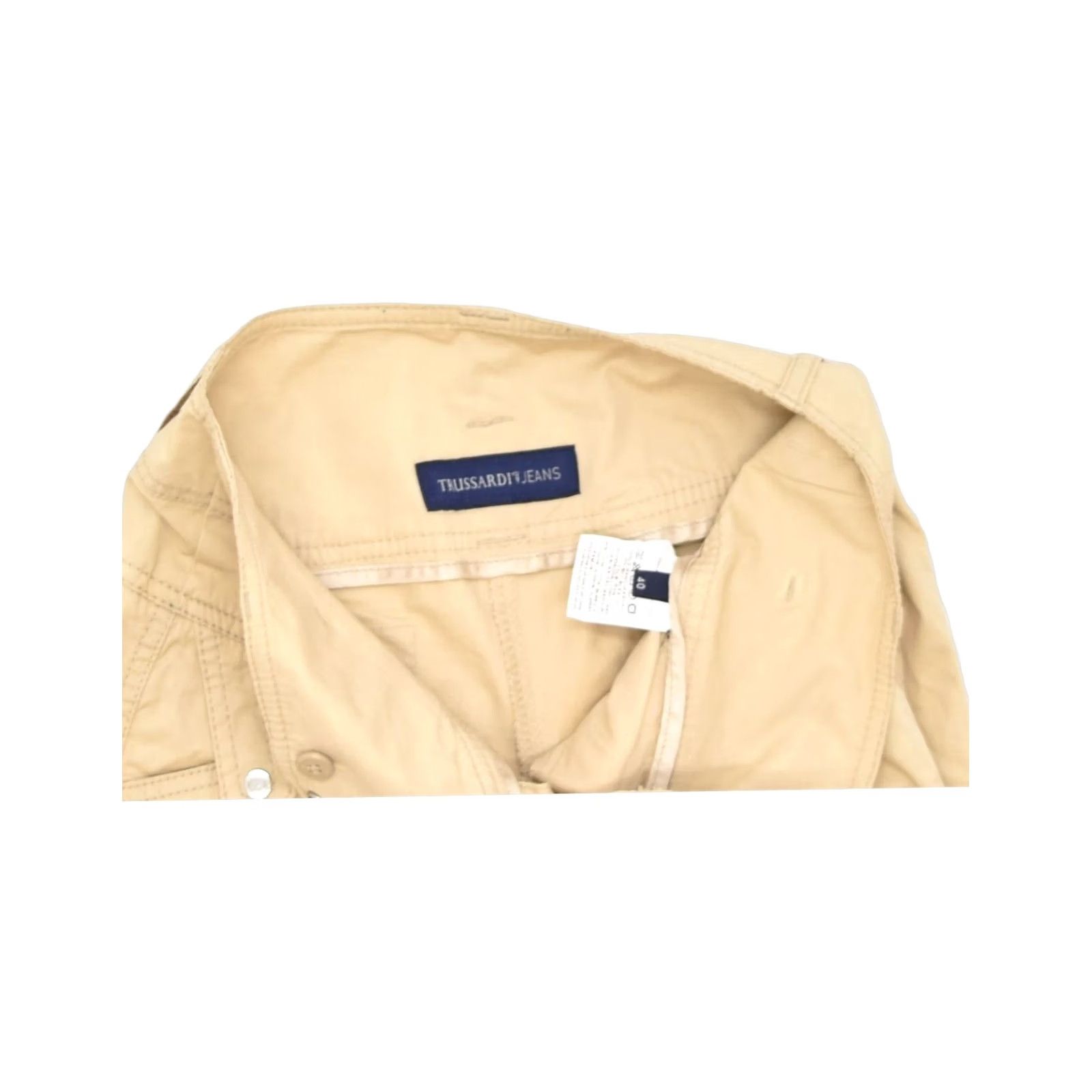 Trussardi TRUSSARDI JEANS Womens Wide Leg Casual Trousers Beige Small W27 L30 IT 40 Size 28" / US 6 / IT 42 - 4 Thumbnail