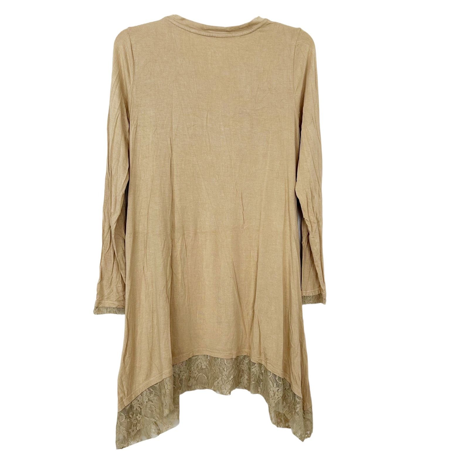Other LOGO Lori Goldstein Tan Lace Detail Tunic Sz S Size S / US 4 / IT 40 - 4 Thumbnail
