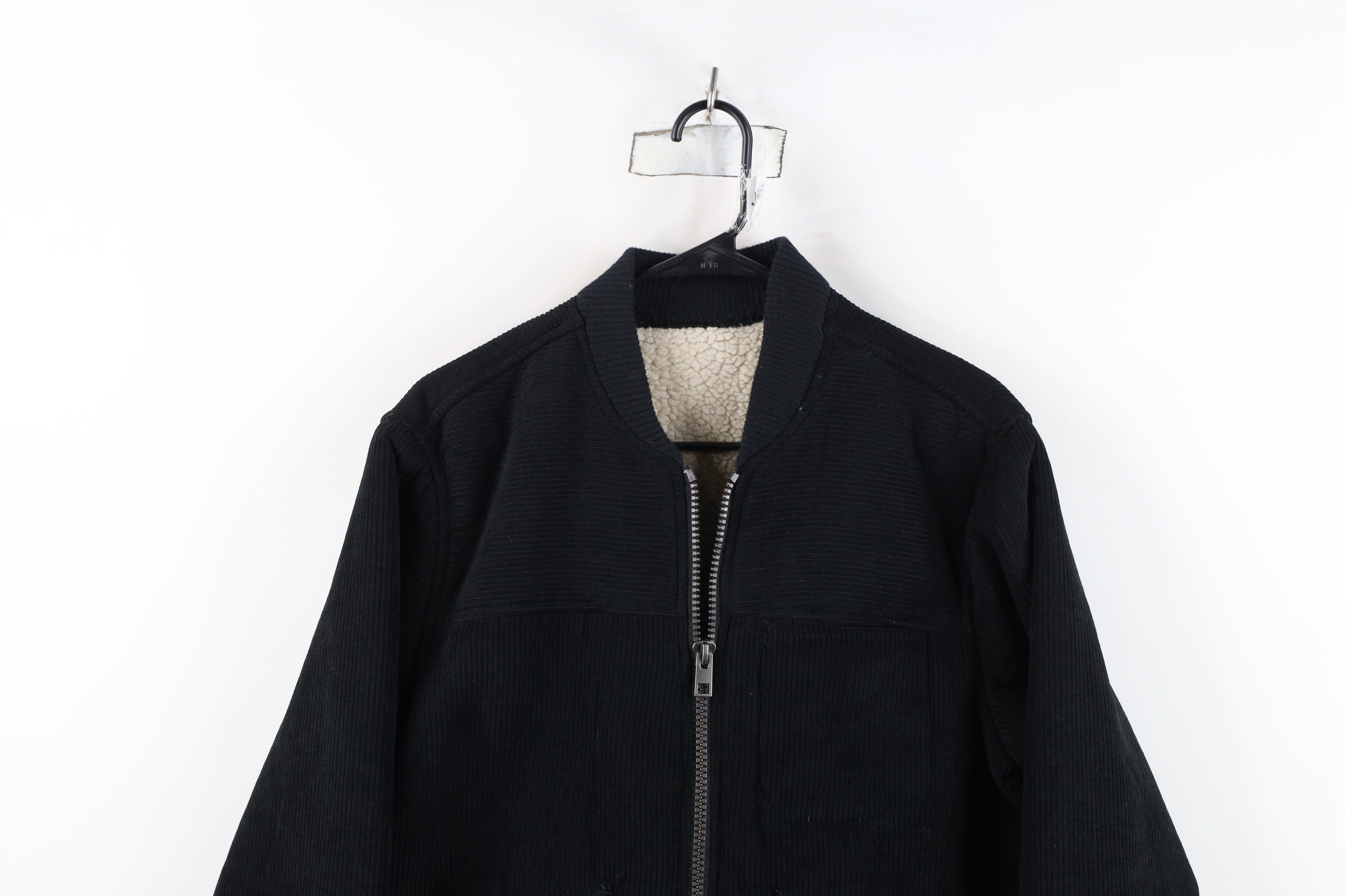 Vintage Vintage 90s Y2K Streetwear Corduroy Bomber Jacket Black Size US M / EU 48-50 / 2 - 2 Thumbnail
