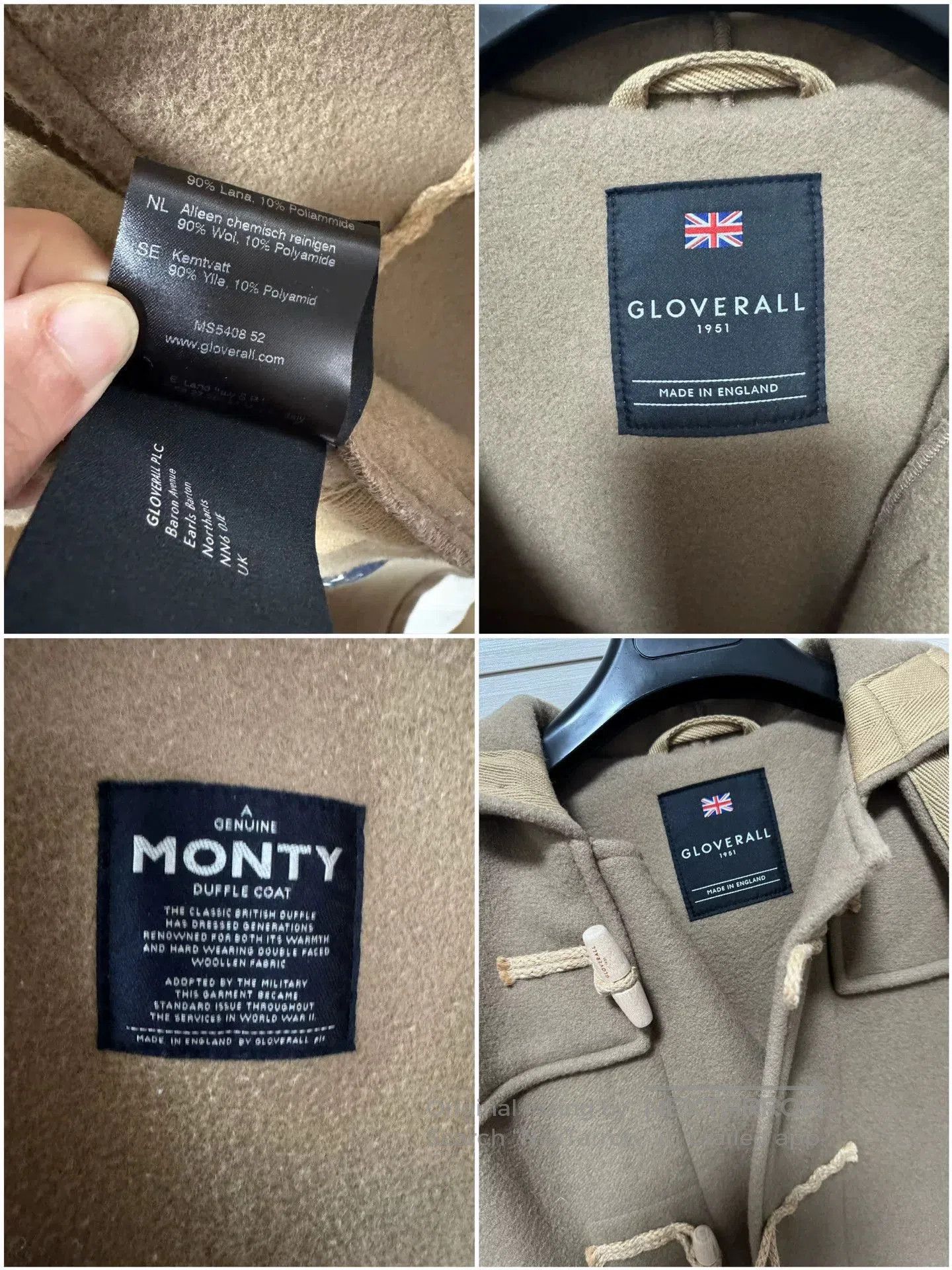 Gloverall Gloverall Monty Men's Wool Coat. Size US S / EU 44-46 / 1 - 6 Thumbnail