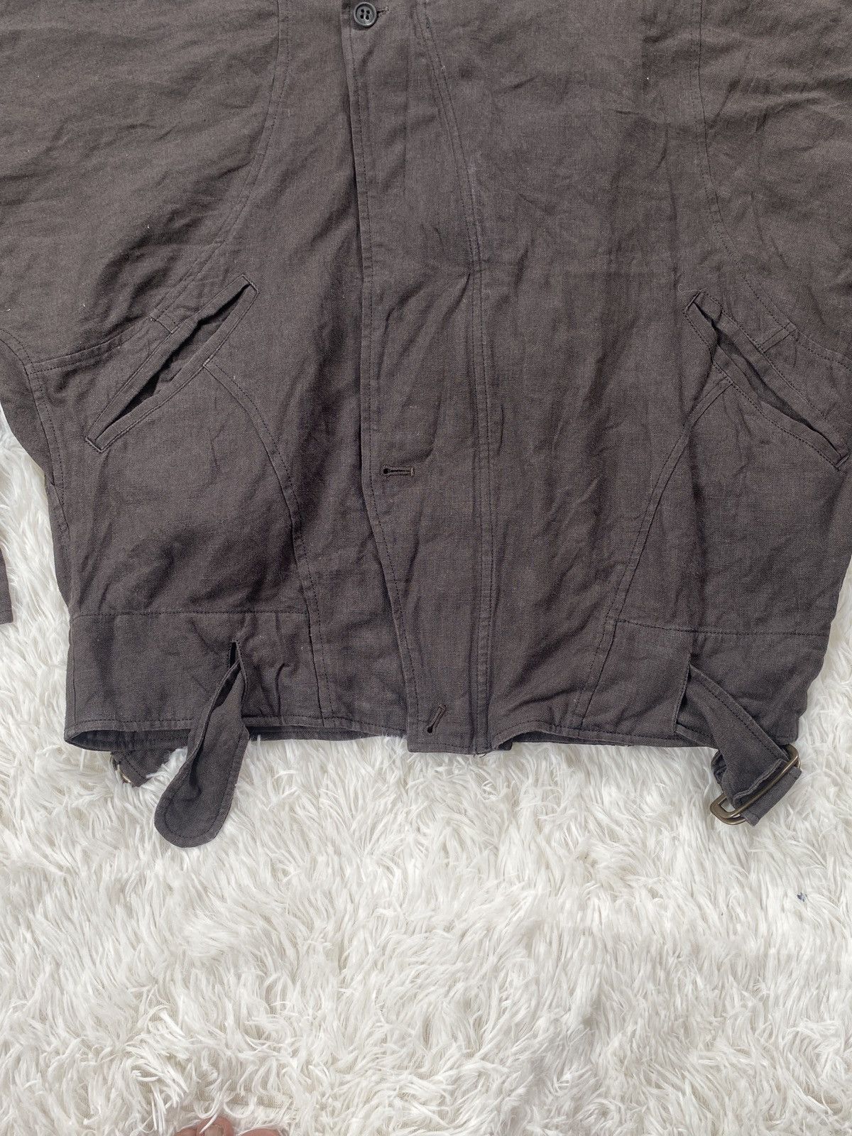 Issey Miyake 🔥RARE Jacket Bomber Linen Tete Homme Par Katoh Kazutaka Size L / US 10 / IT 46 - 6 Thumbnail