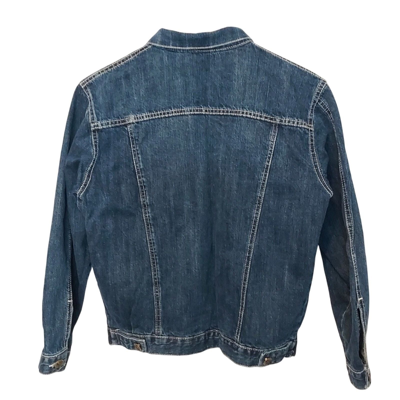Other UK Spot Jeans Blue Denim Button Utility Pockets Western Jacket Size M / US 6-8 / IT 42-44 - 2 Thumbnail