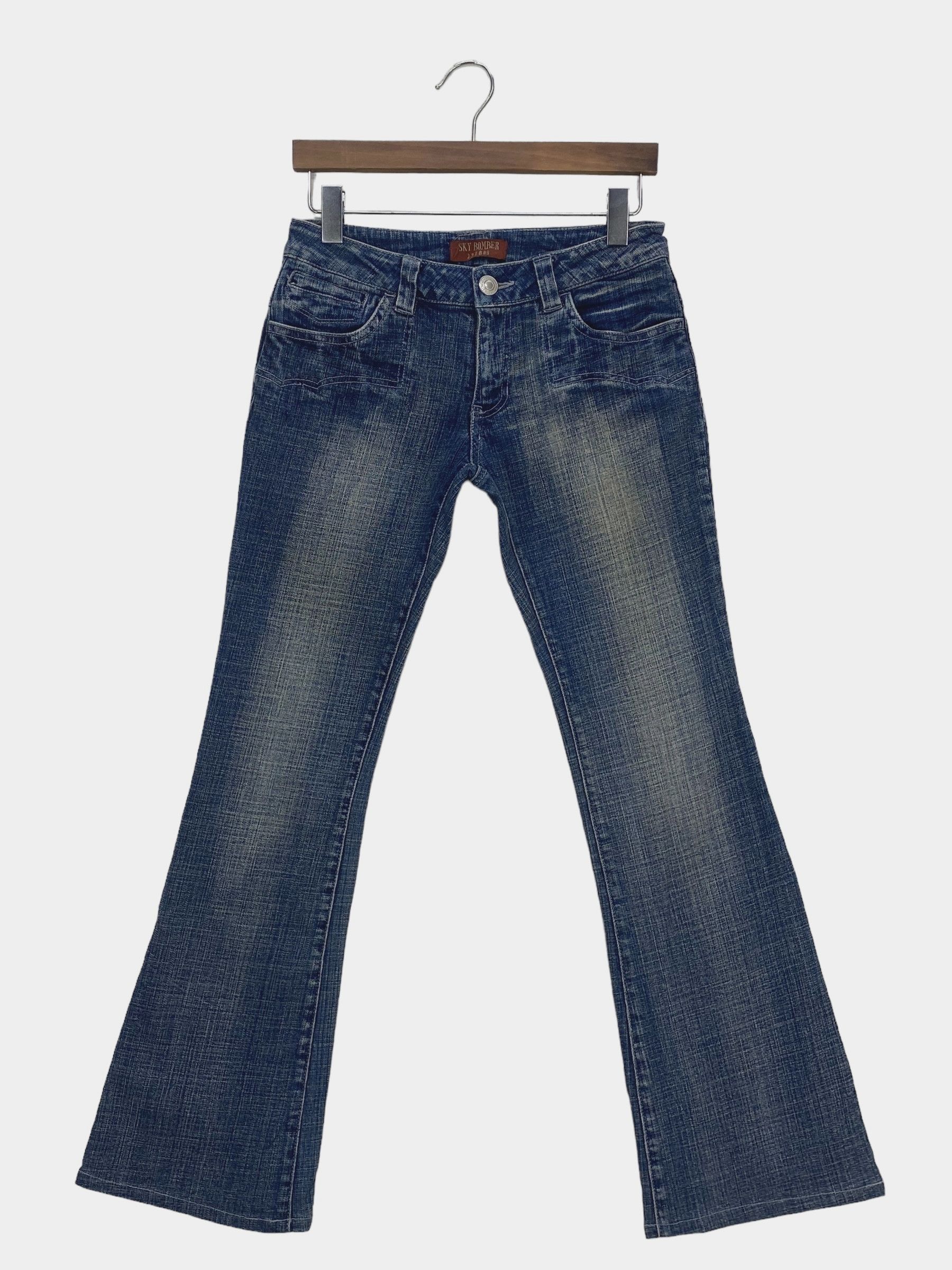 Japanese Brand Sky Bomber Flare Jeans Size US 26 / EU 42 - 2 Thumbnail