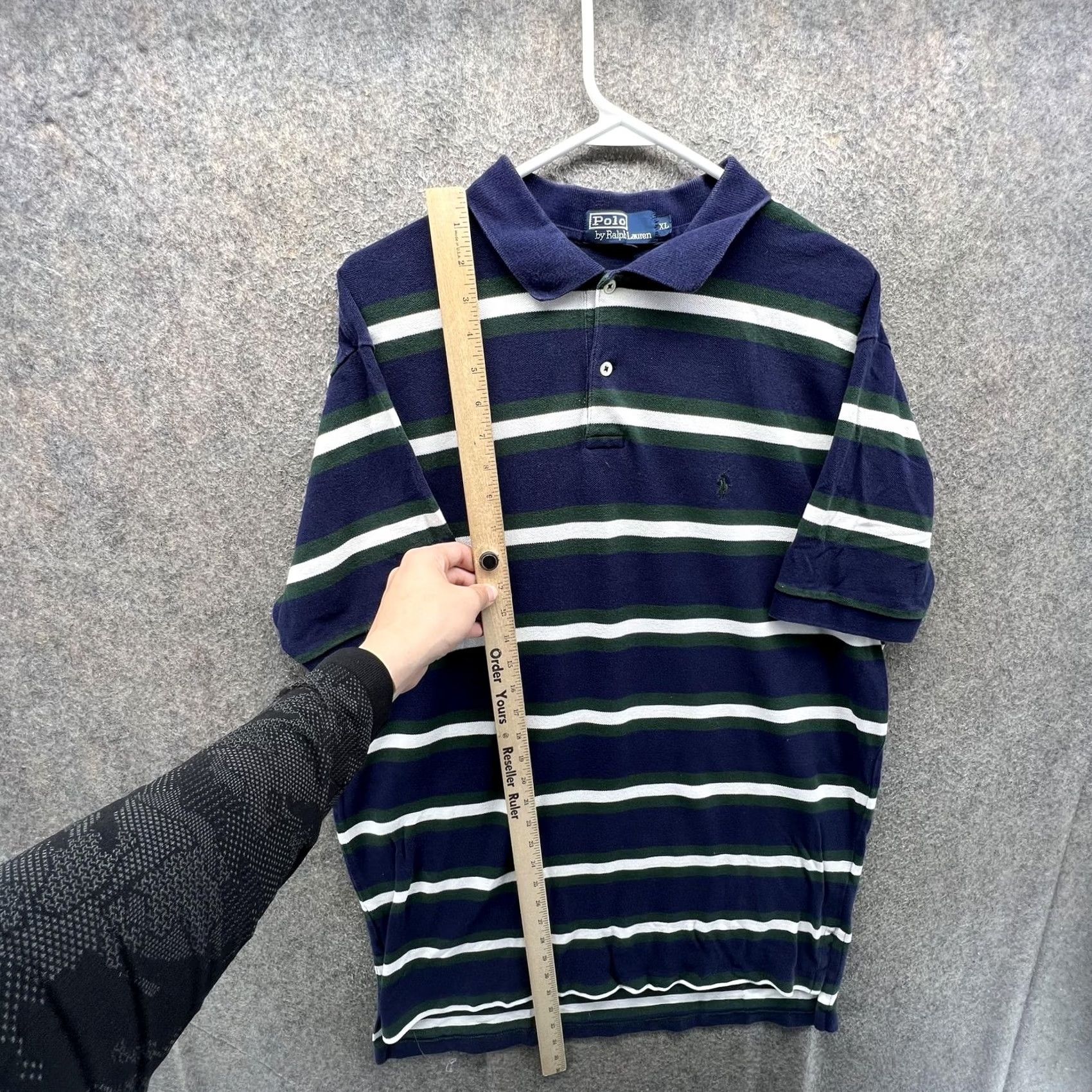 Polo Ralph Lauren VINTAGE Polo Ralph Lauren Polo Shirt Mens XL Blue Stripe Pony Casual Tall Size US XL / EU 56 / 4 - 4 Thumbnail