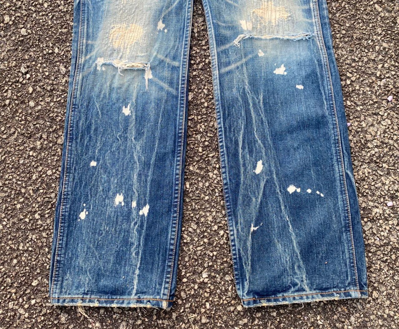 Wrangler Vintage 80s Wrangler Blue Bell Distressed Denim Size US 32 / EU 48 - 9 Thumbnail