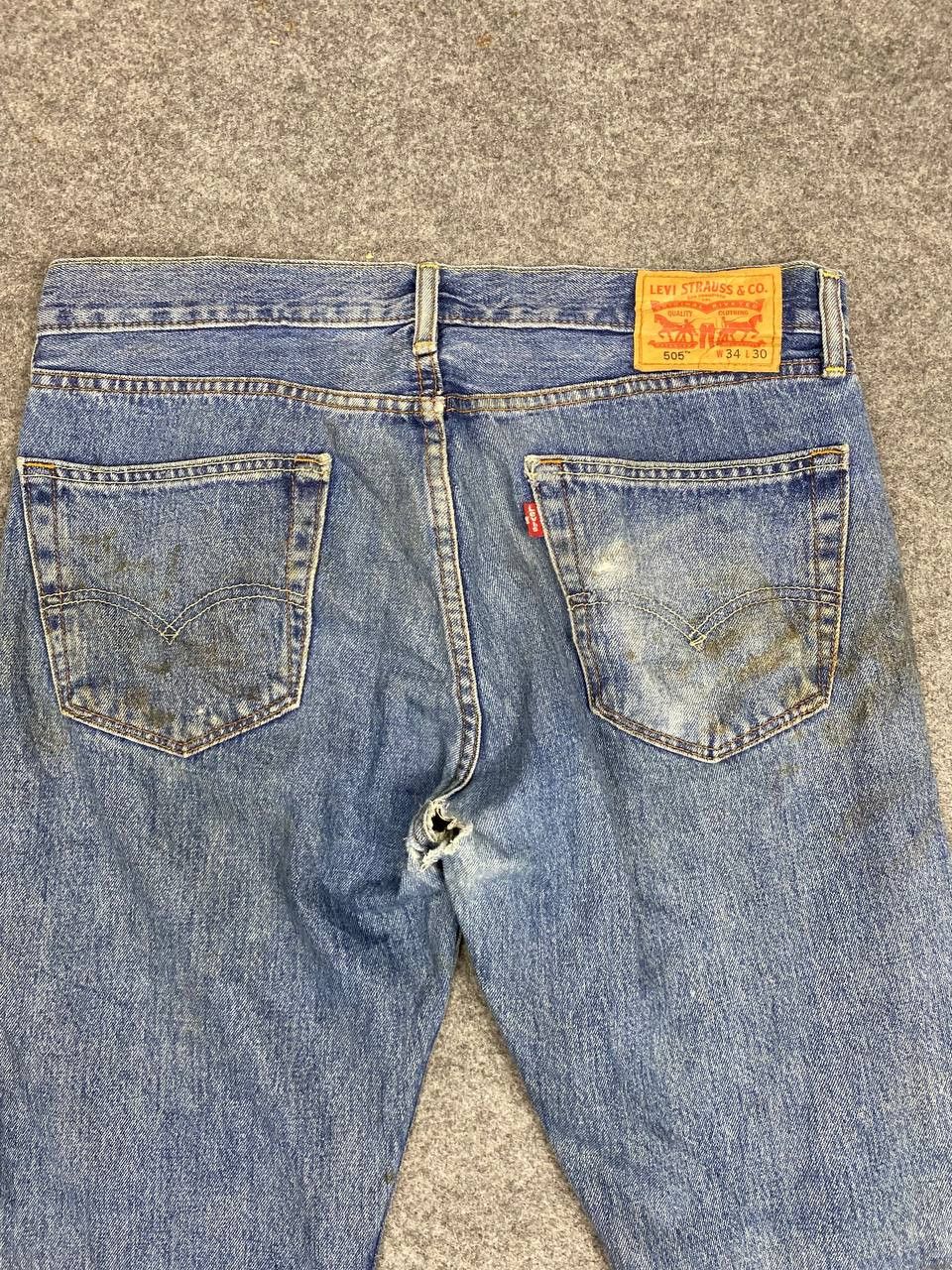 Levi's levis 505 relaxed fit distressed denim nice design Size US 36 / EU 52 - 3 Thumbnail