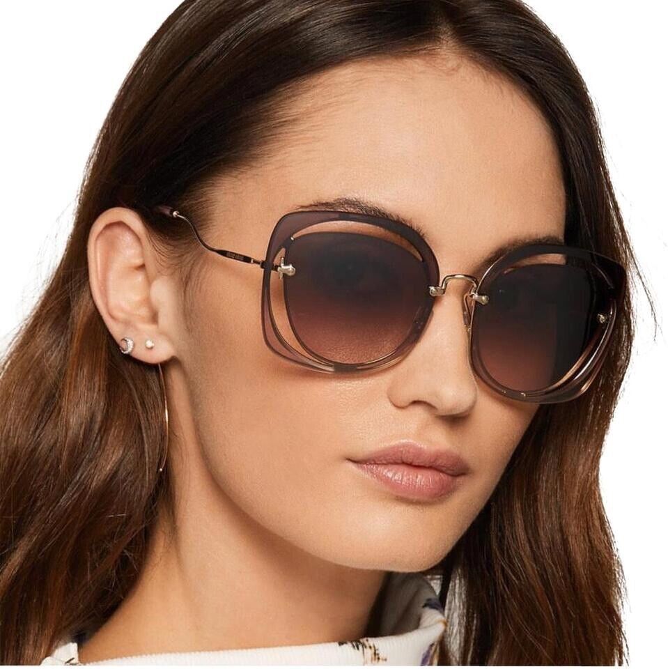 Miu Miu Miu Miu MU 54SS Brown Sunglasses Size ONE SIZE - 2 Thumbnail