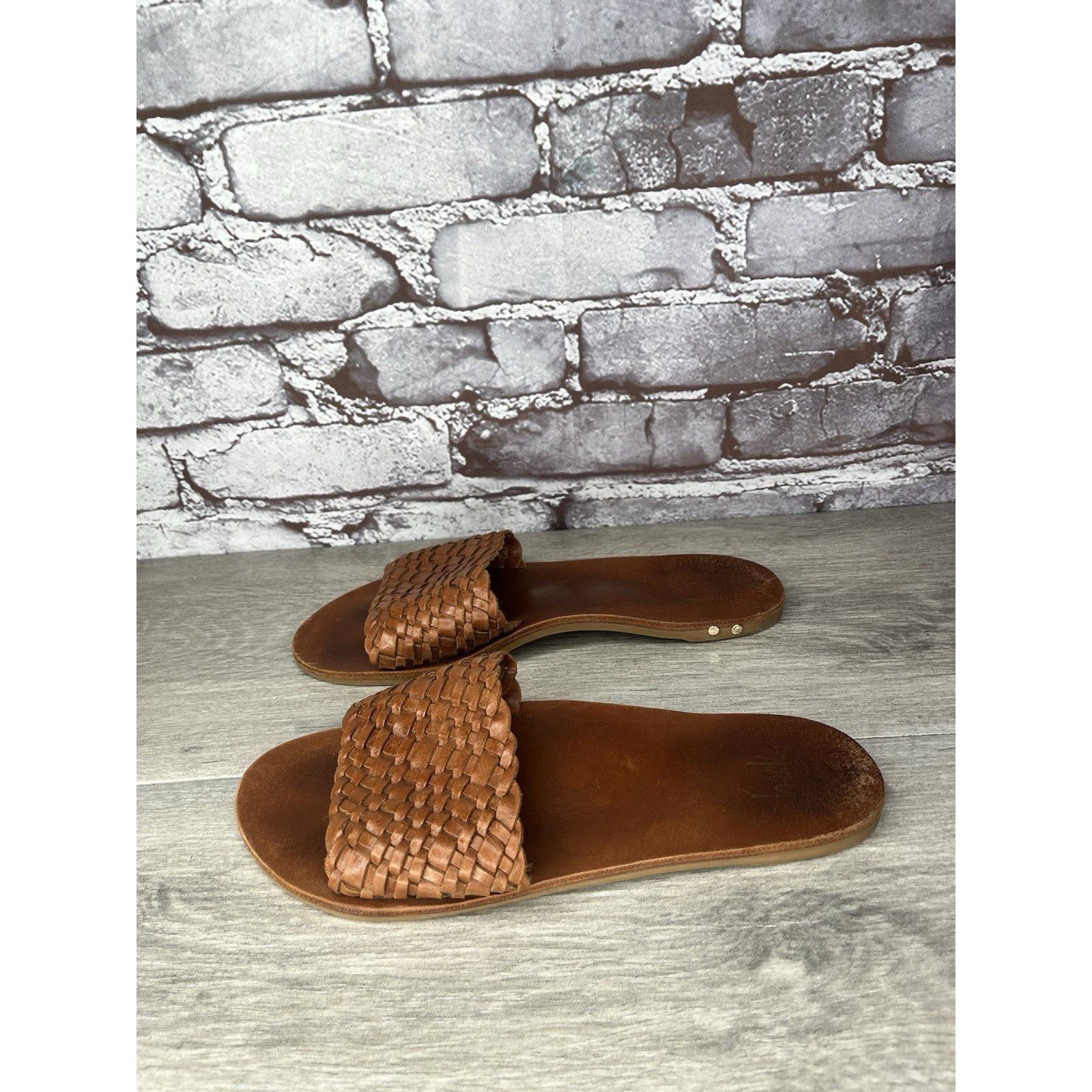 beek Beek Fairy Woven Brown Leather Weaves Flats Slides Sandals W Size US 8 / IT 38 - 17 Thumbnail