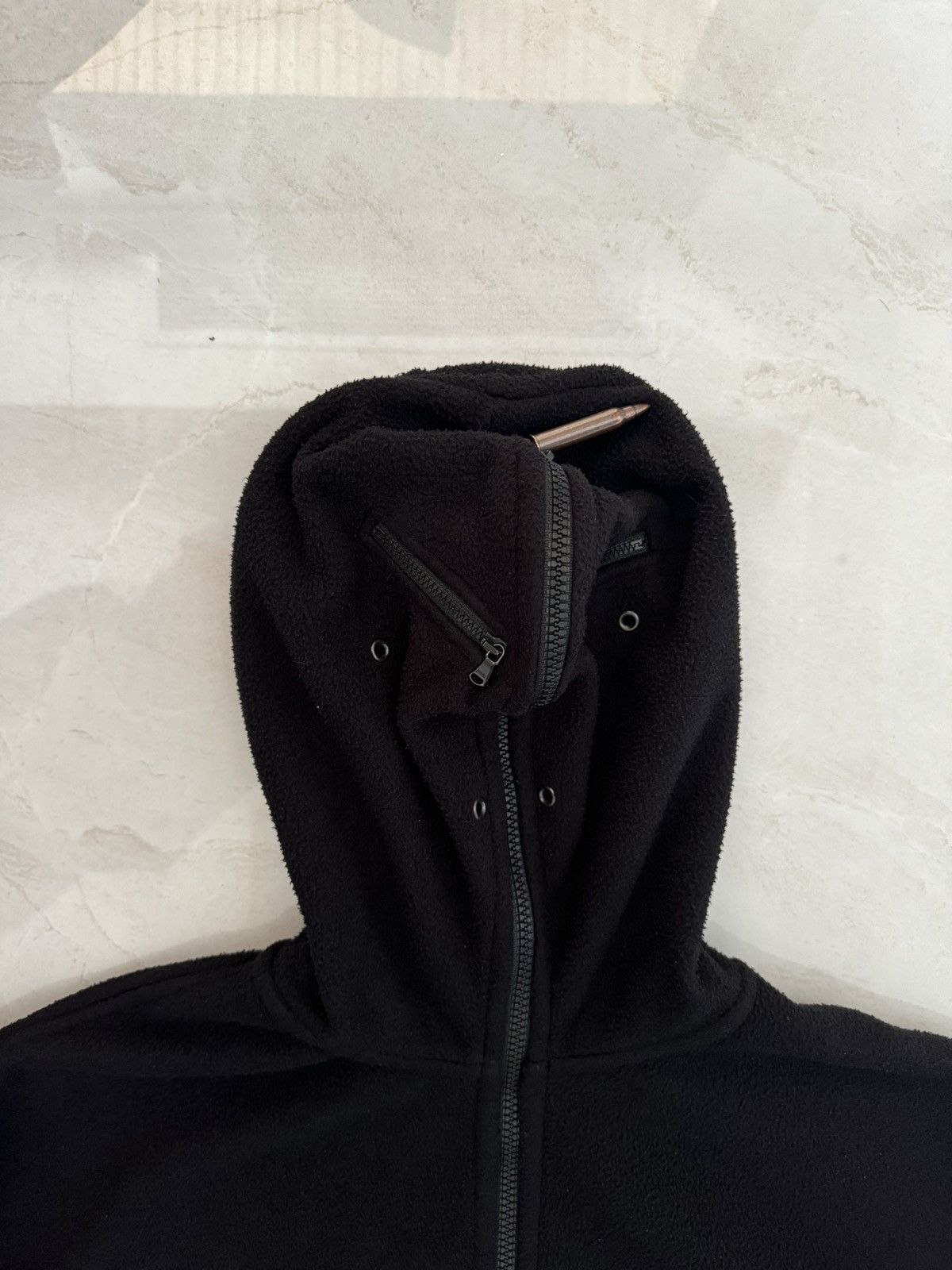 Vetements *RARE* Vetements SS19 Black Gimp Mask Bullet Fleece Hoodie Size US L / EU 52-54 / 3 - 6 Thumbnail