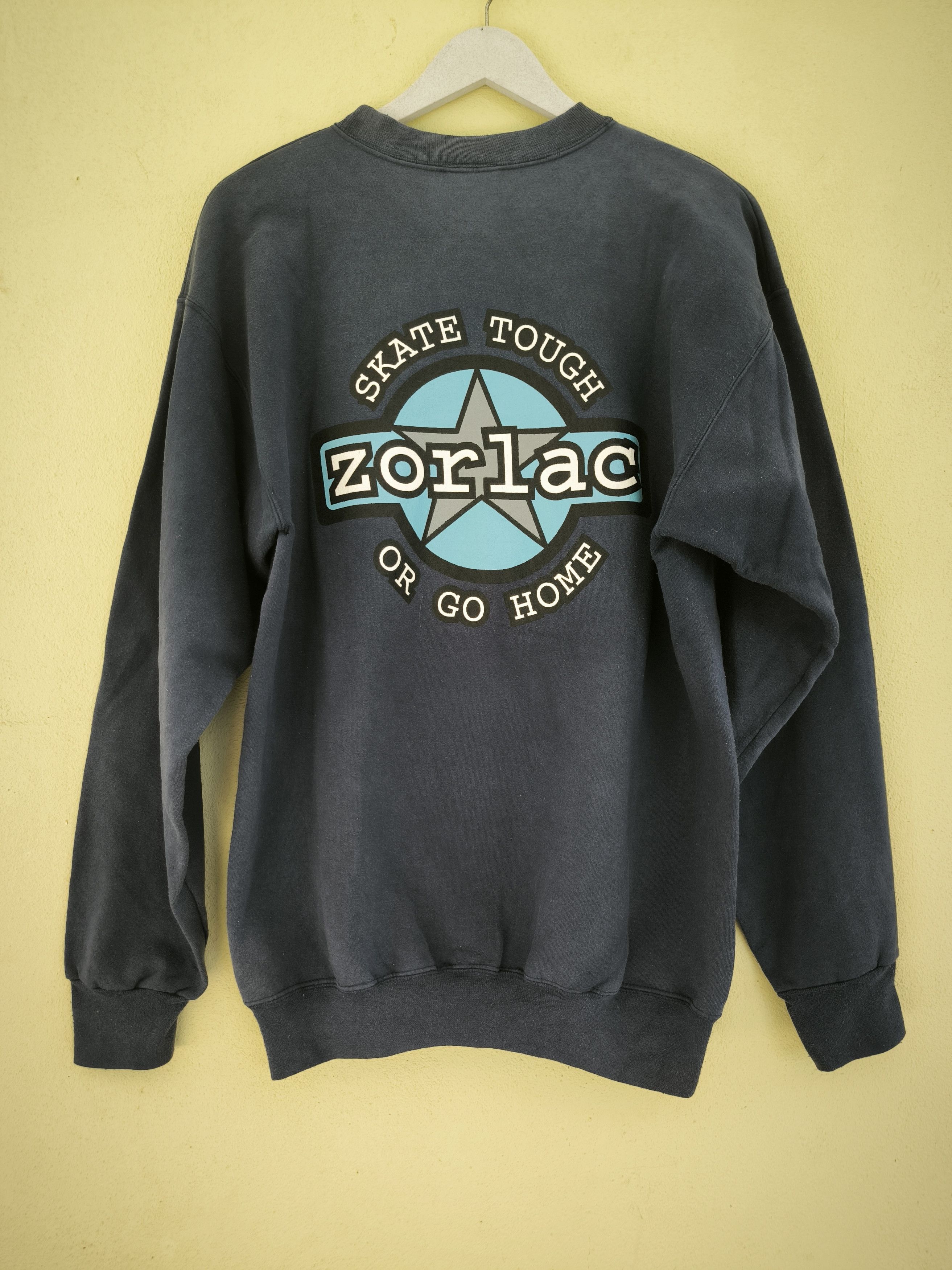 Vintage Vintage 90's ZORLAC SKATEBOARDS back hit sweatshirt Size US M / EU 48-50 / 2 - 1 Thumbnail