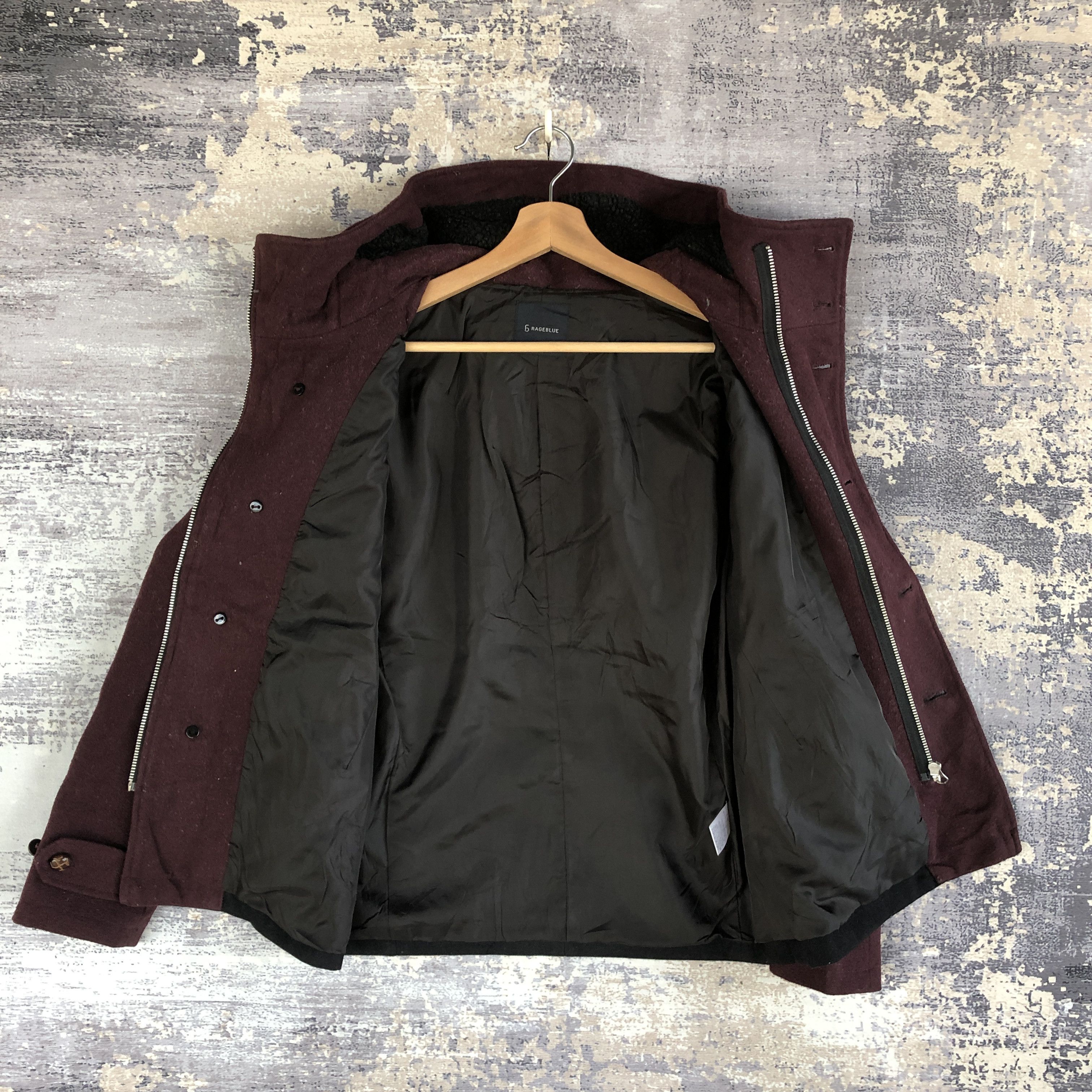 Japanese Brand × Vintage Vintage 6 Rageblue Hoodie Jacket Japanese Parka Wool Jackets Size US S / EU 44-46 / 1 - 6 Thumbnail