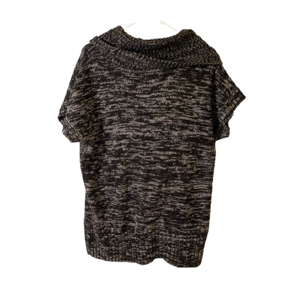 Other Cozy Y2K Streetwear Black Marl Cowl Neck Short Sleeve XL Size XL / US 12-14 / IT 48-50 - 6 Thumbnail