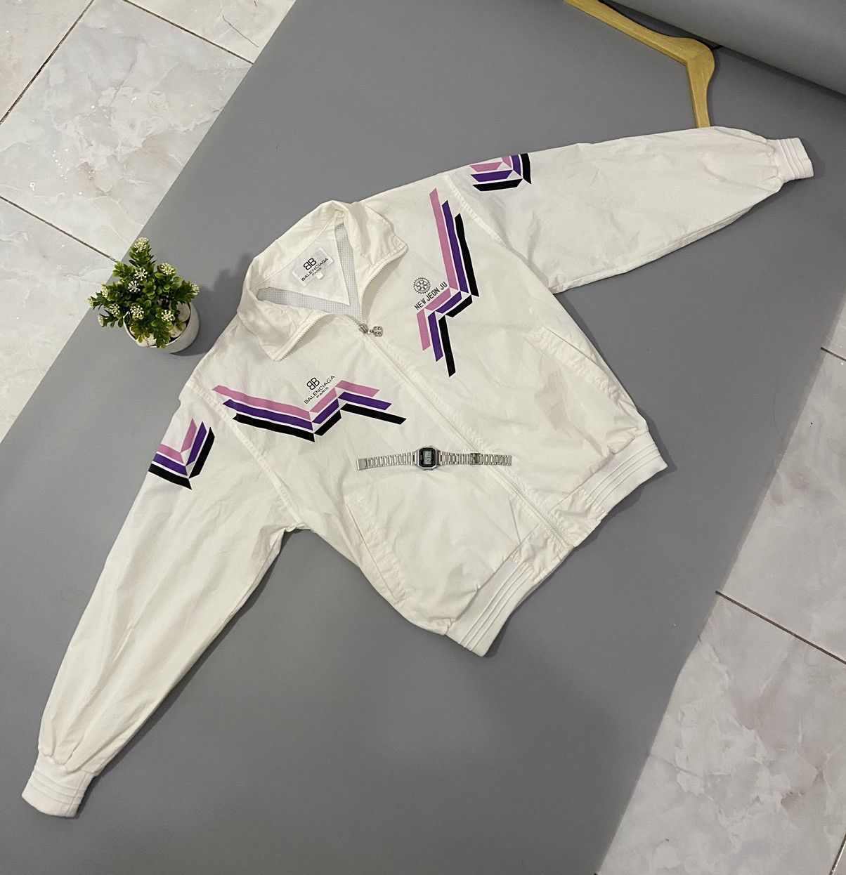 Balenciaga 💥Rare💥80s 90s Balenciaga Track Jacket Size US L / EU 52-54 / 3 - 8 Thumbnail