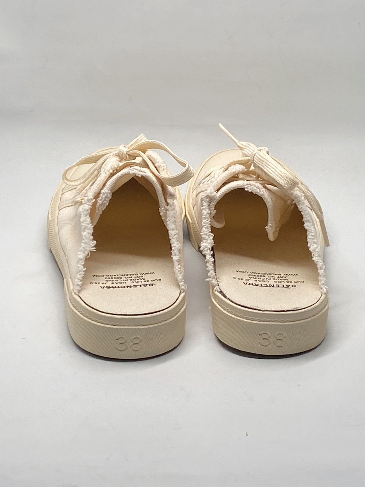 Balenciaga Balenciaga Slip-On Paris White Cotton Sneakers Women size 38 Size US 8 / IT 38 - 8 Thumbnail