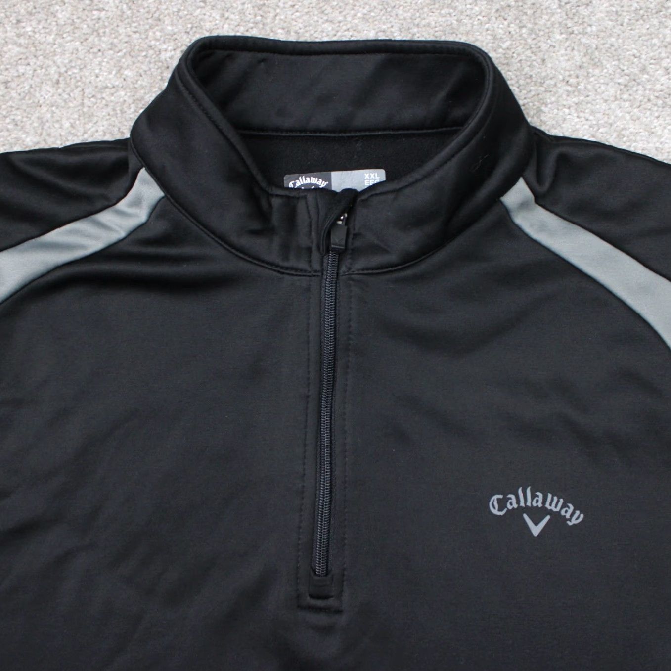Callaway Callaway Sweatshirt Mens 2XL Black 1/4 Zip Golf 100% Polyester Long Sleeve Pullover Mock Neck Sports Outdoor Size US XXL / EU 58 / 5 - 3 Thumbnail