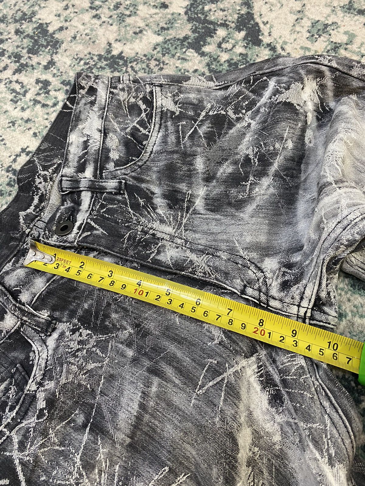 If Six Was Nine EDGE Rupert Spider Web Distressed Flare Denim Pant Size US 29 - 13 Thumbnail