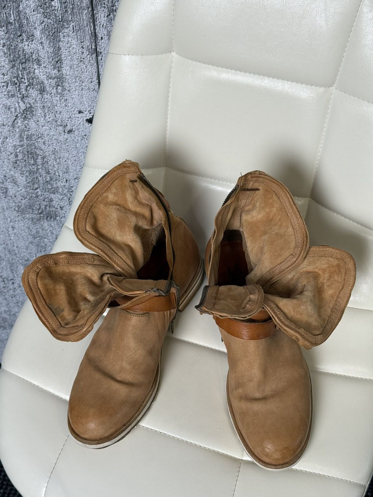 A.S.98 A.S.98 Airstep Brown Leather Strap Buckle Avant-Garde Boots Size US 10 / EU 43 - 20 Thumbnail