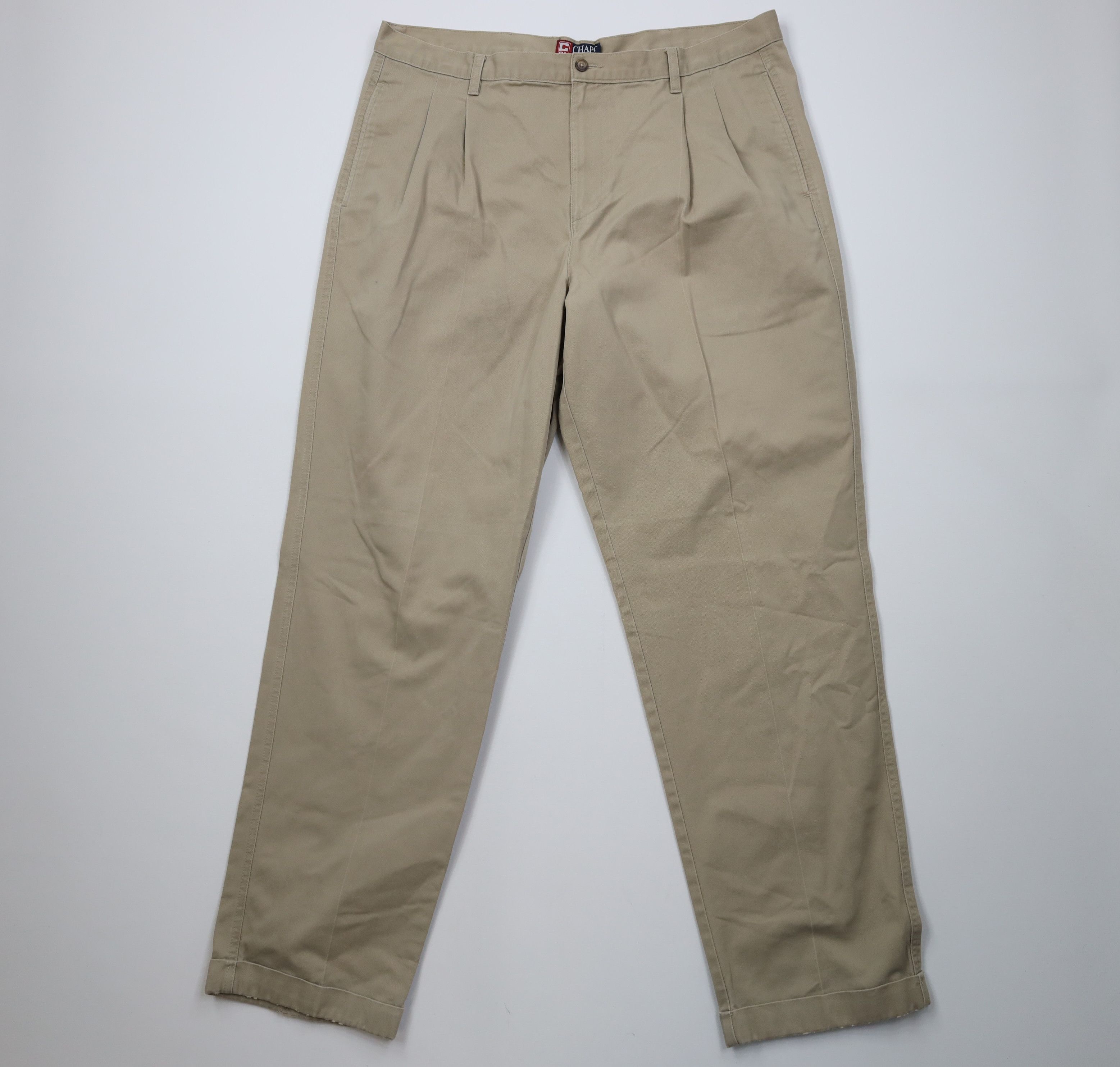 Ralph Lauren Vintage 90s Chaps Ralph Lauren Wide Leg Chino Pants Beige Size US 40 / EU 56 - 1 Thumbnail