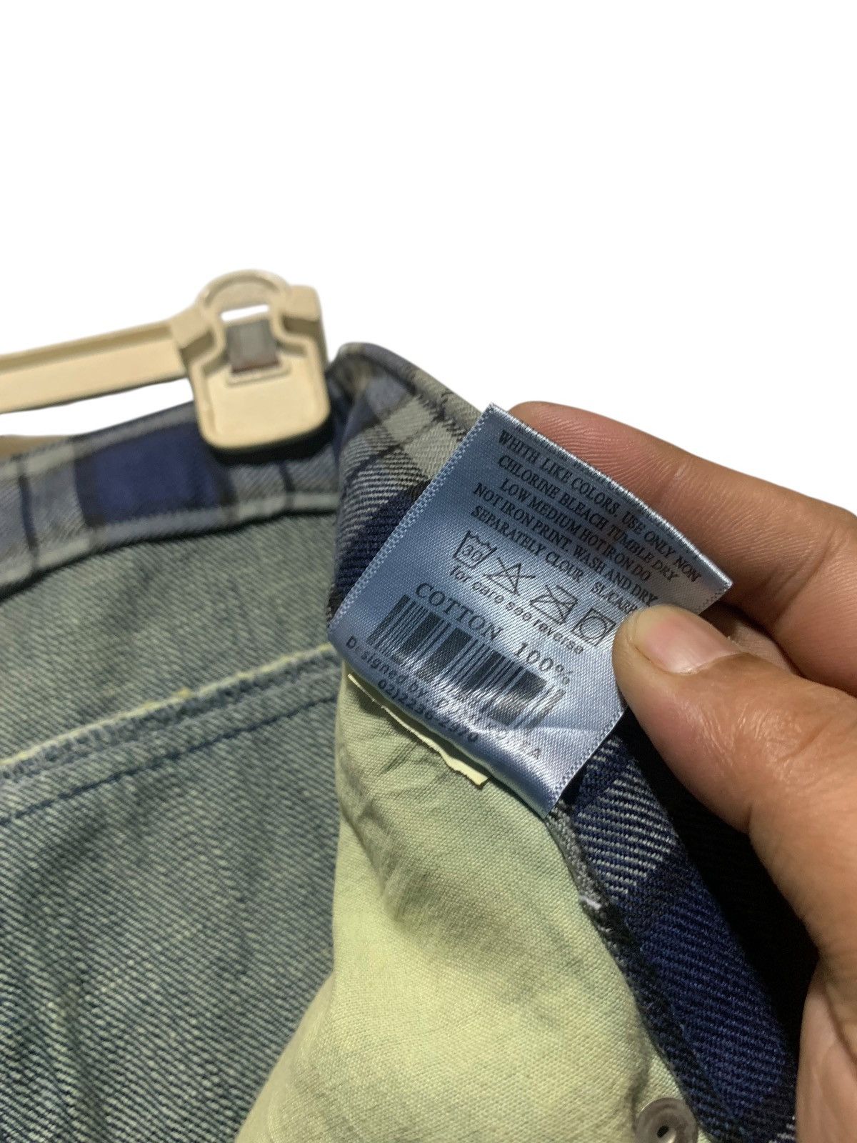 Undercover × Vintage Costume x Undercover distressed check waist jeans Size US 31 - 14 Thumbnail