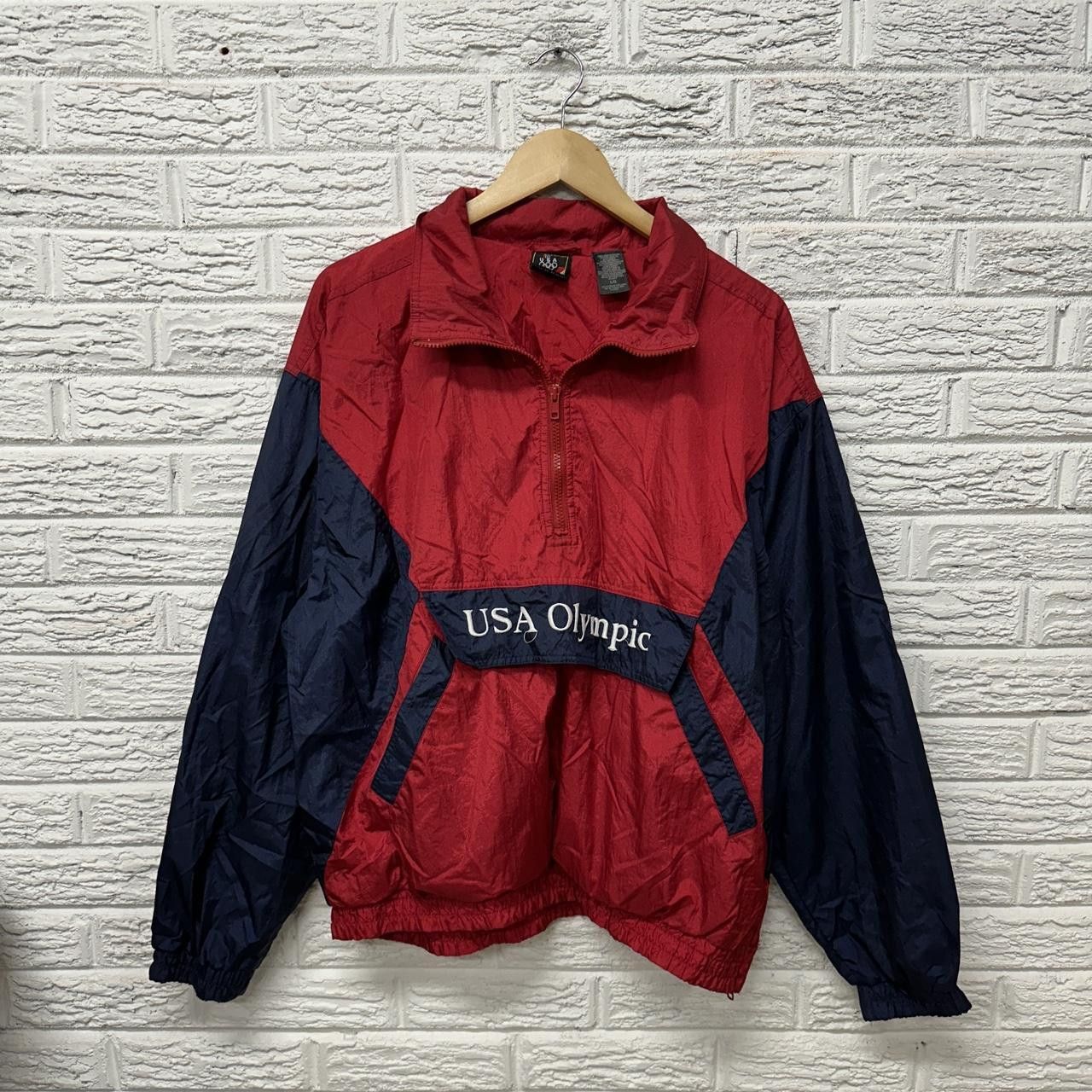 Vintage Vintage USA Olympic 1/4 Zip Windbreaker Large Size US L / EU 52-54 / 3 - 2 Thumbnail