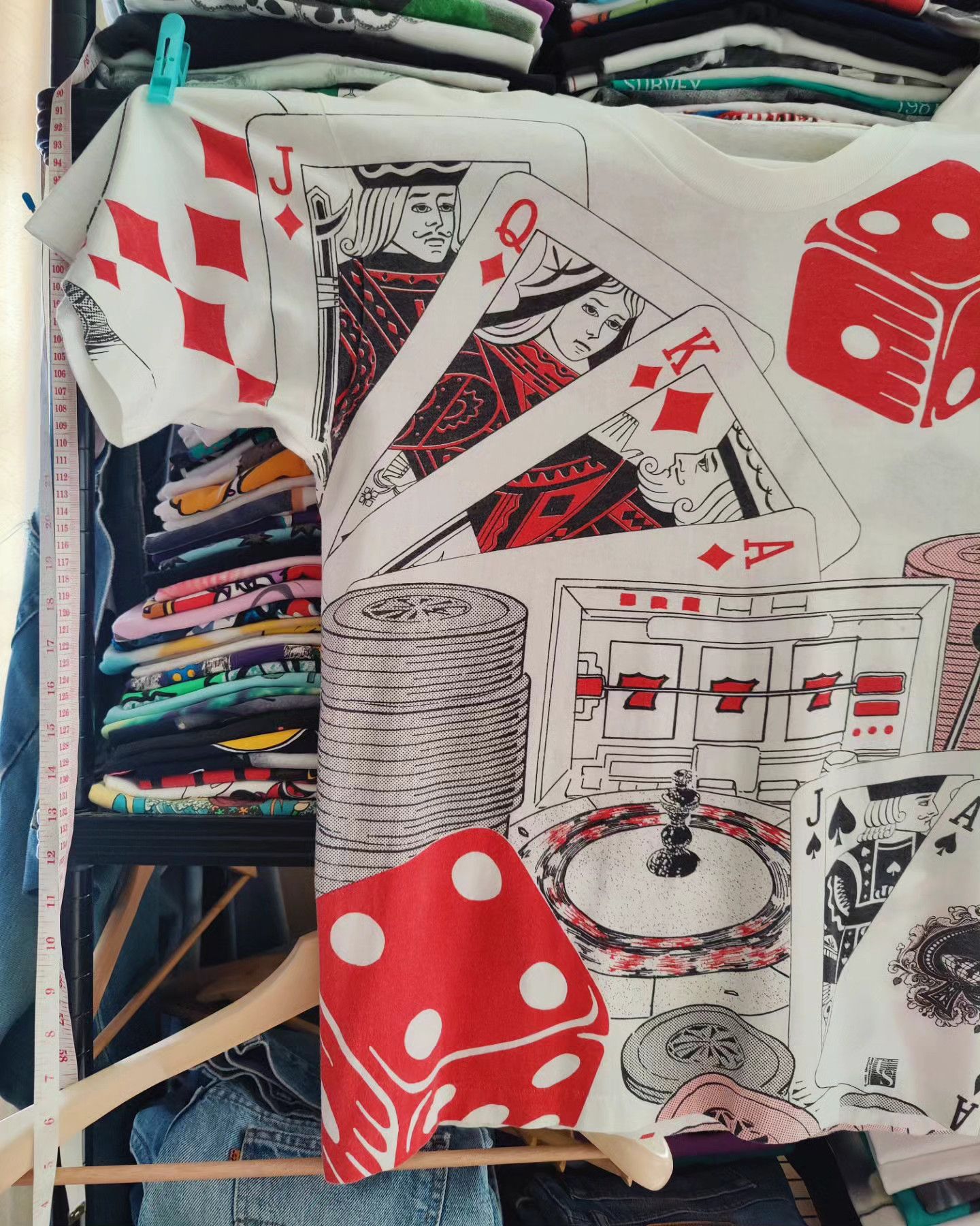 Vintage vintage 90s AOP ♠️♥️♦️♣️ Size US L / EU 52-54 / 3 - 5 Thumbnail
