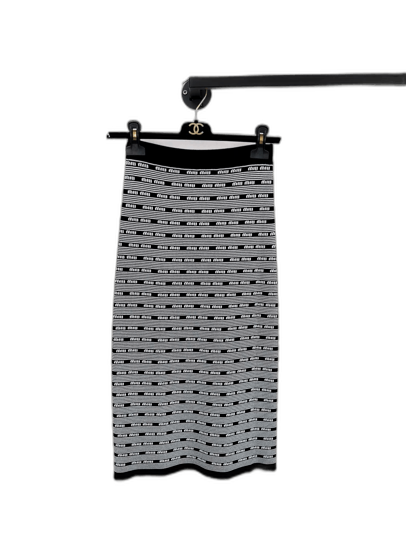 Miu Miu Miumiu Knit A-line Midi Skirt Size 26" / US 2 / IT 38 - 1 Thumbnail