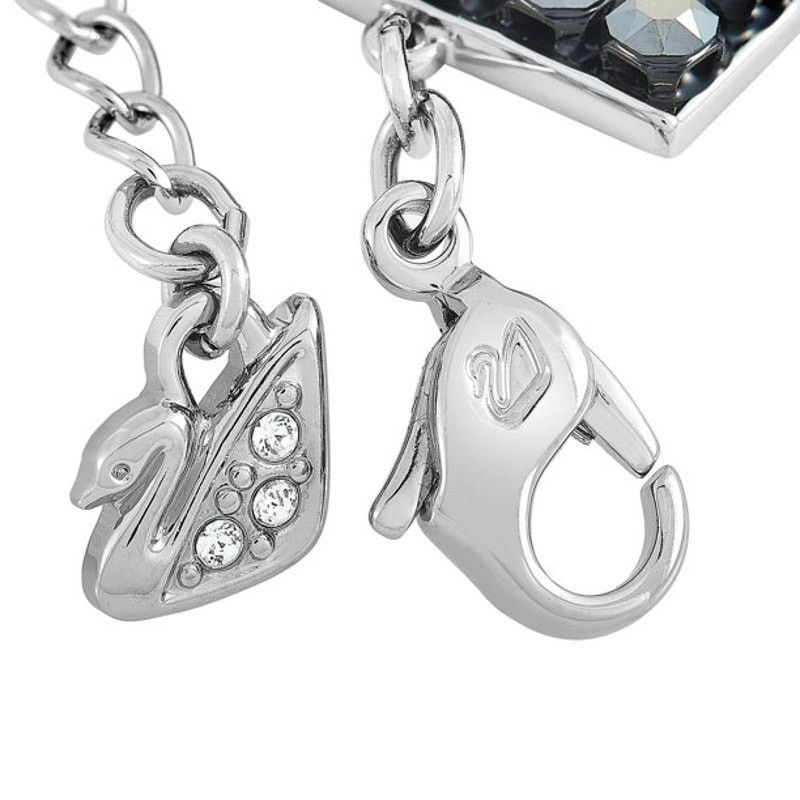 Swarovski Swarovski Fit Rhodium-Plated Stainless Steel Black Necklace Size ONE SIZE - 7 Thumbnail