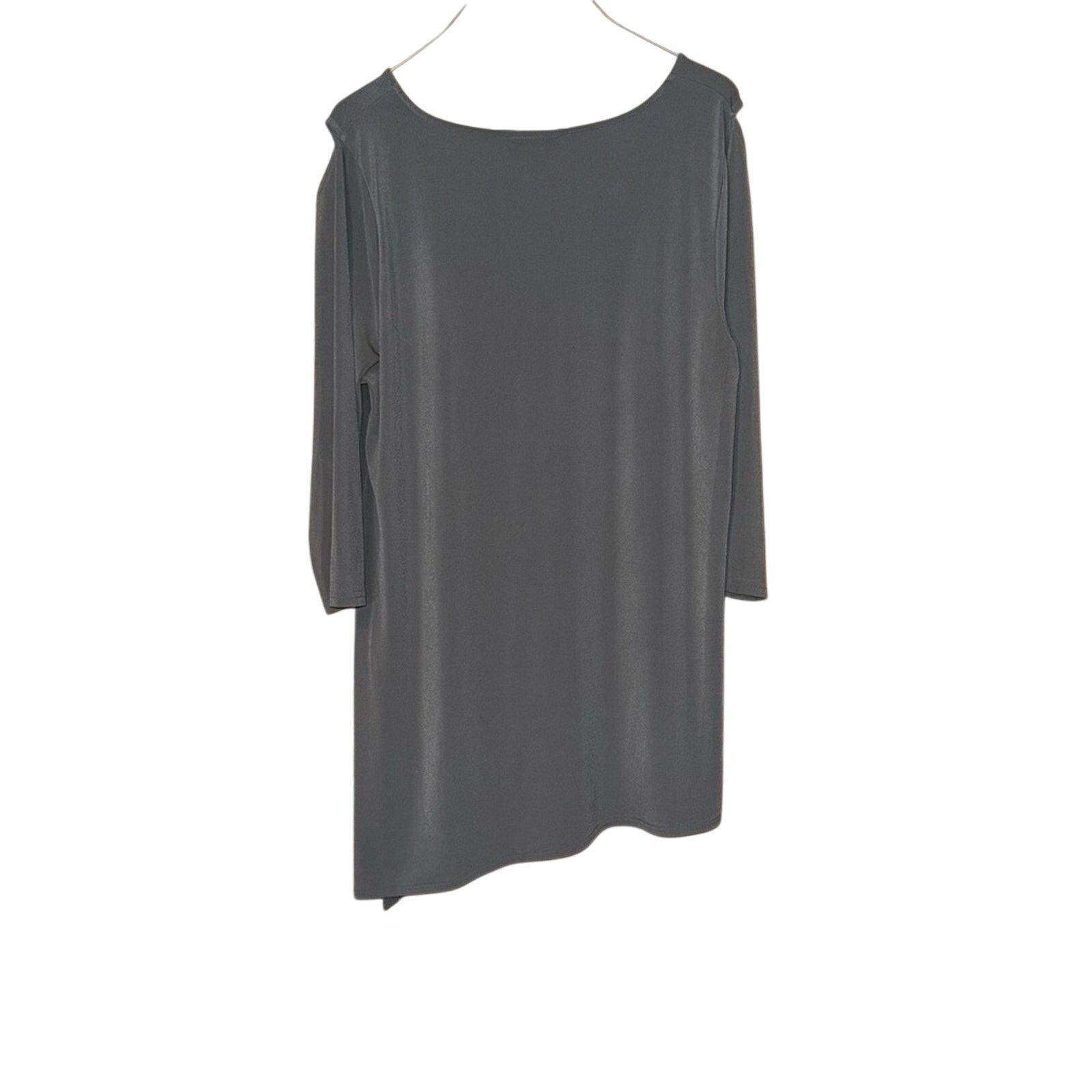 Alfani Alfani Cold Shoulder Asymmetrical Women's Gray Top Size L Size L / US 10 / IT 46 - 2 Thumbnail