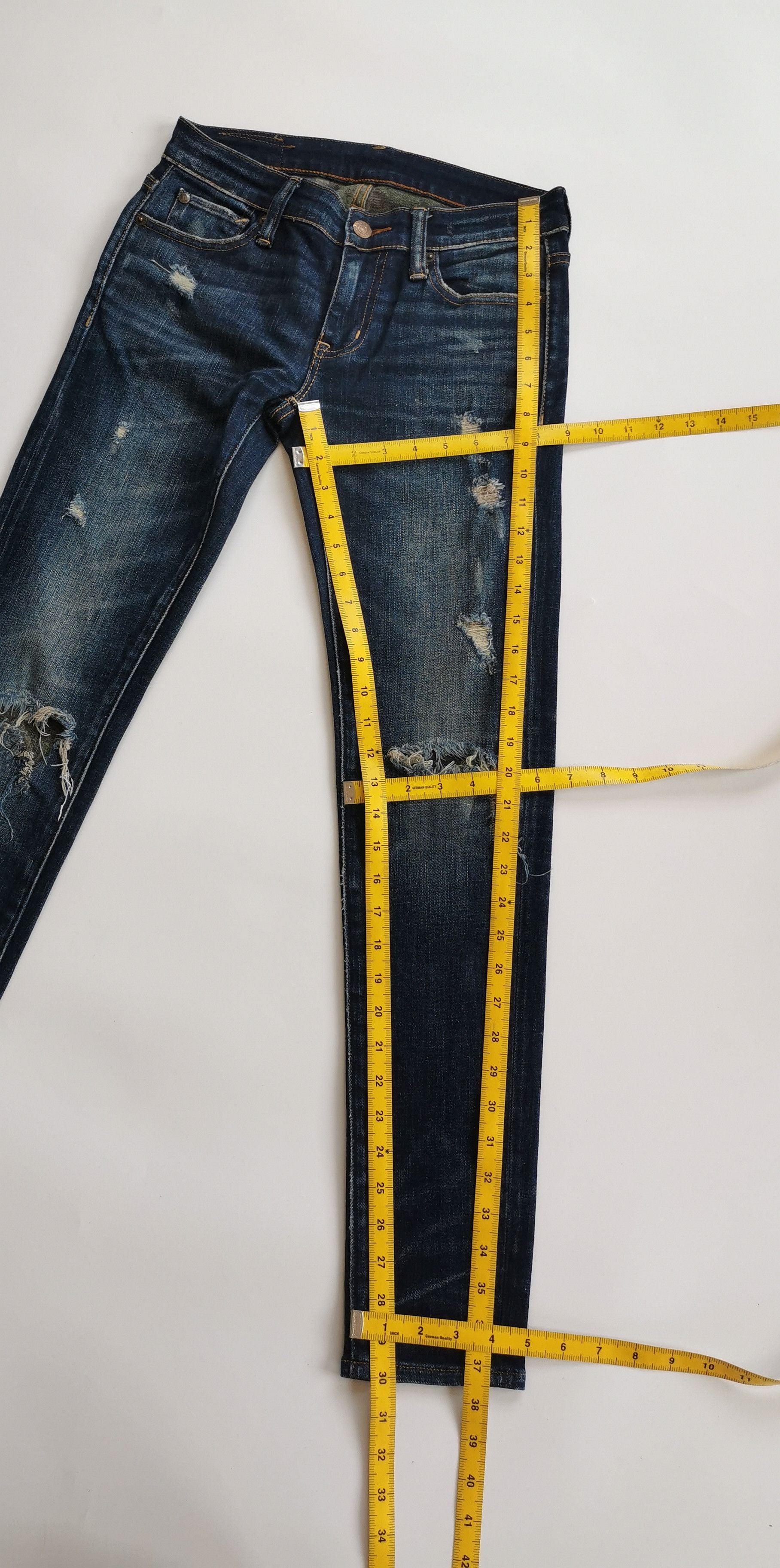 RRL Ralph Lauren Denim Supply Ralph Lauren Ripped Skinny Jeans Size US 27 - 3 Thumbnail