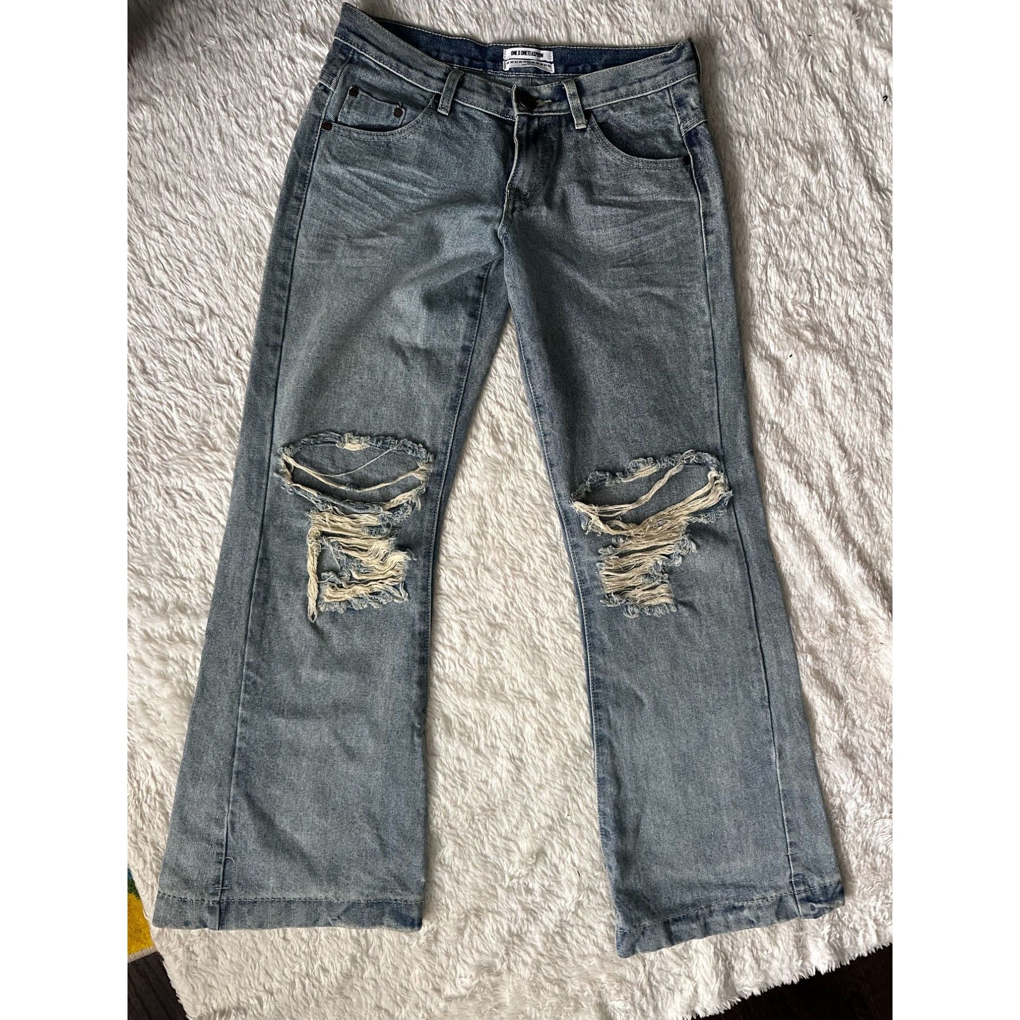 One Teaspoon one x oneteaspoon westenders low waist relaxed wide leg jean Size 27" / US 4 / IT 40 - 1 Thumbnail