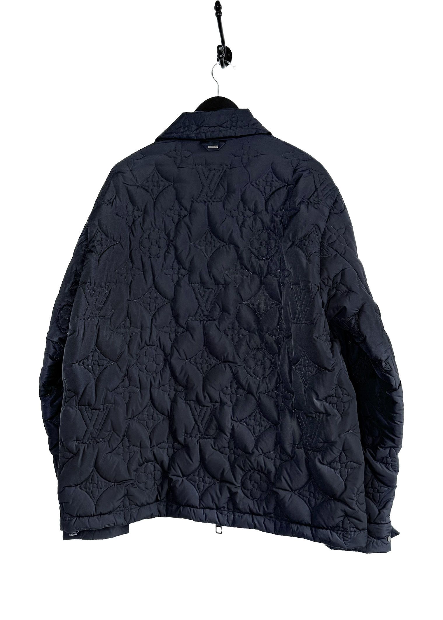 Louis Vuitton Louis Vuitton Navy Quilted Flowers LV Monogram Blouson Size US XL / EU 56 / 4 - 3 Thumbnail