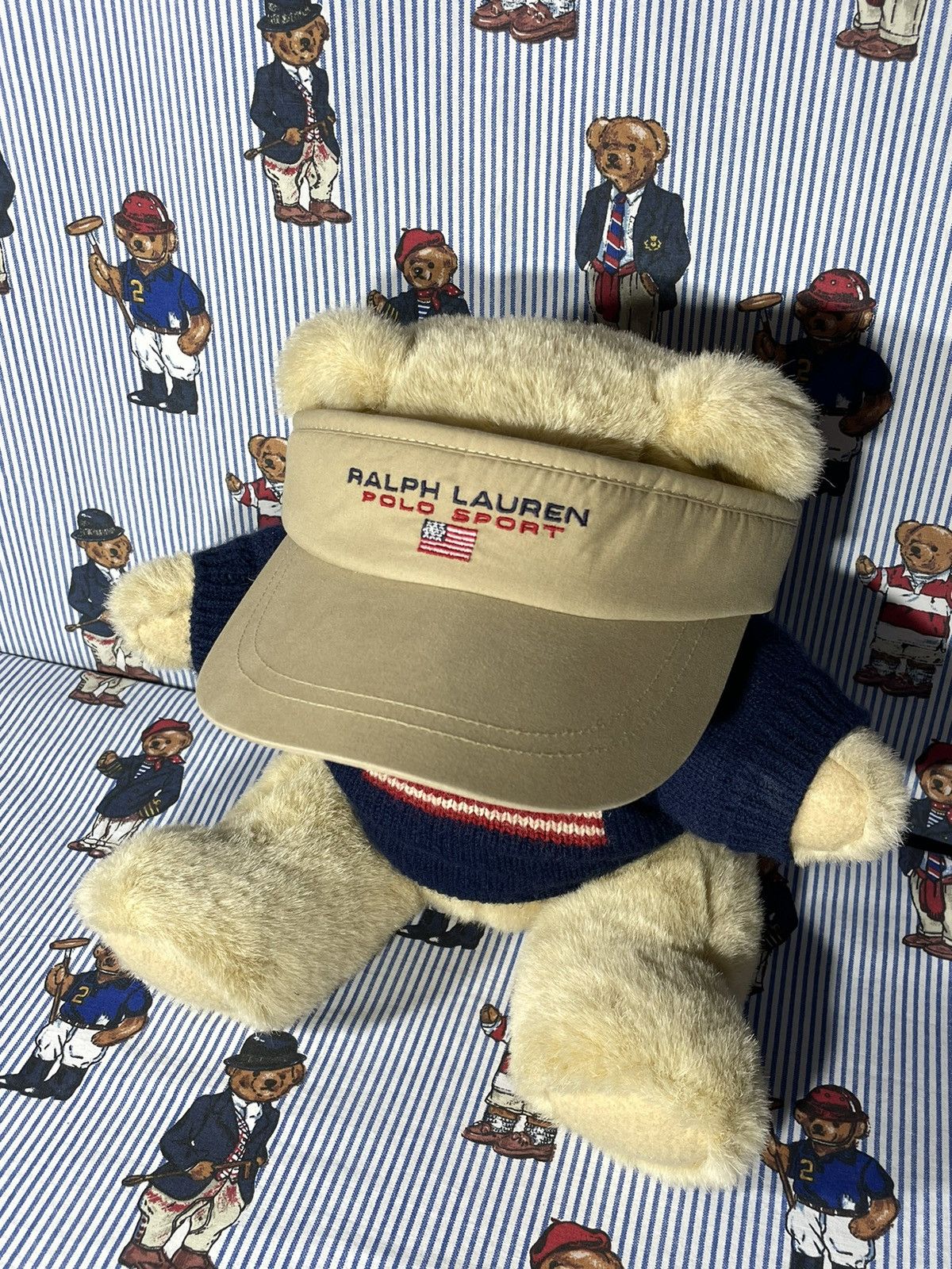 Polo Ralph Lauren × RRL Ralph Lauren × Ralph Lauren Visor Polo Sport OG Vintage Size ONE SIZE - 4 Thumbnail
