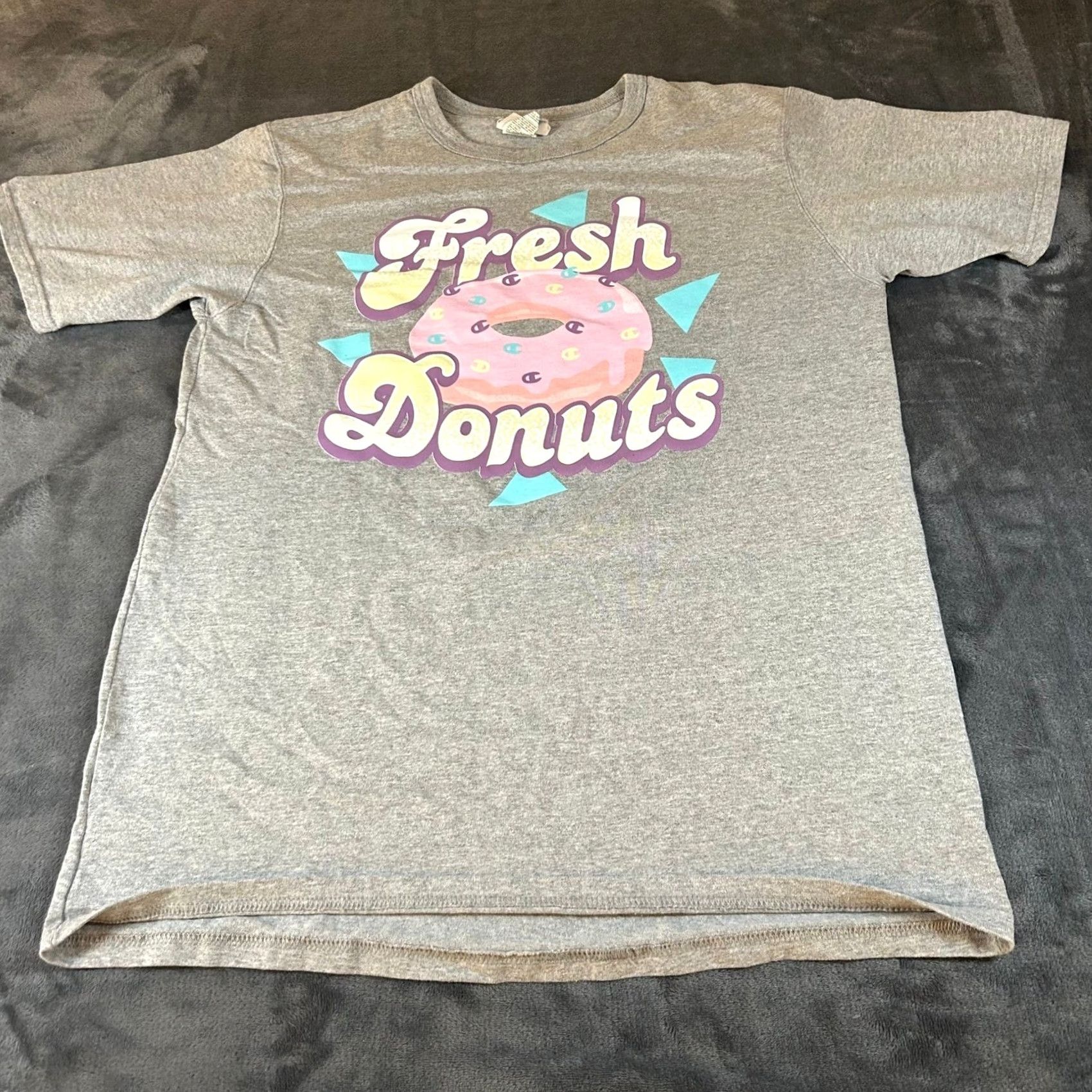 Champion Champion Donuts T Shirt Mens Large Gray Graphic Short Sleeve Tee Size US L / EU 52-54 / 3 - 3 Thumbnail
