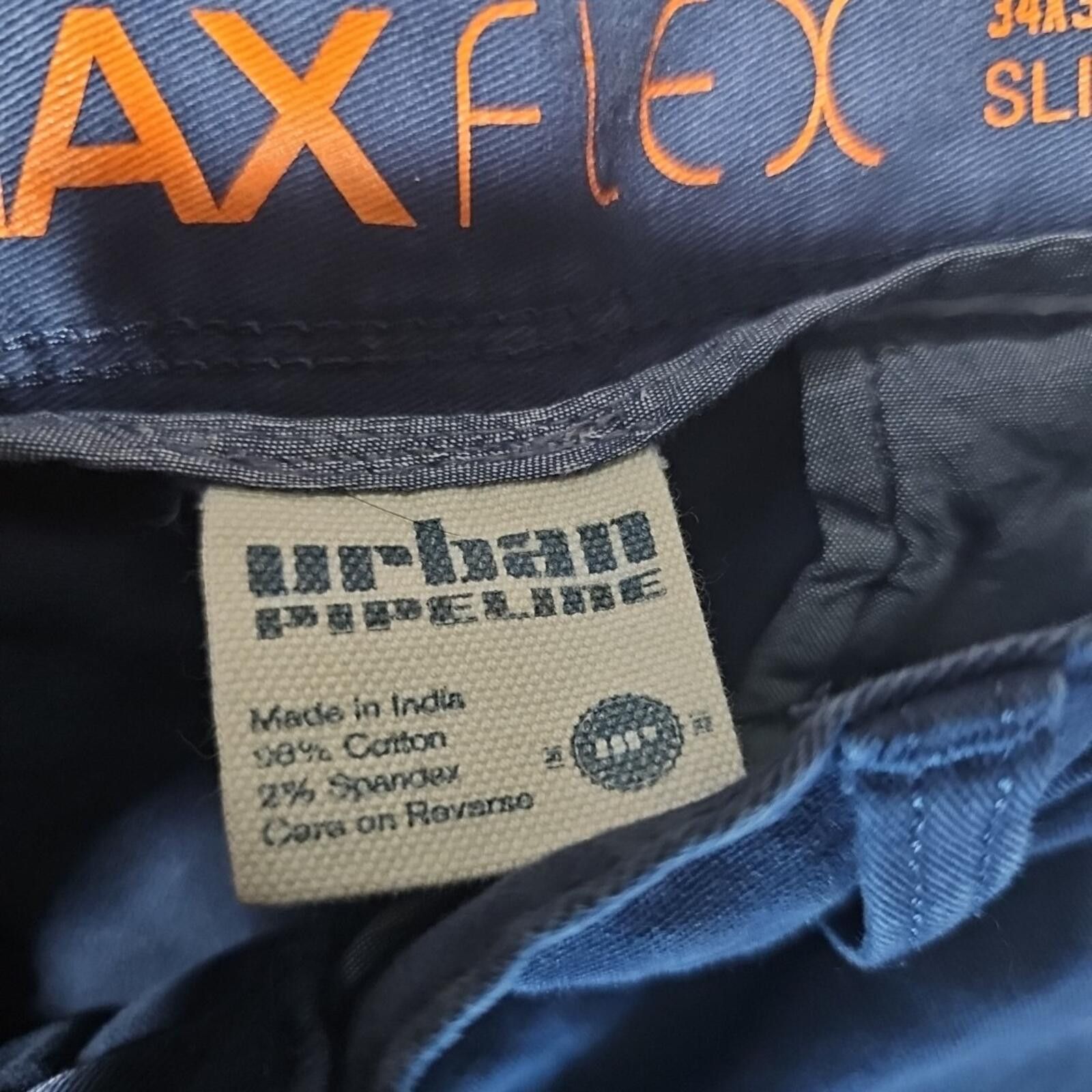 Urban Pipeline Urban Pipeline MaxFlex Slim Straight 30x30 Blue Pants Size US 34 / EU 50 - 3 Thumbnail