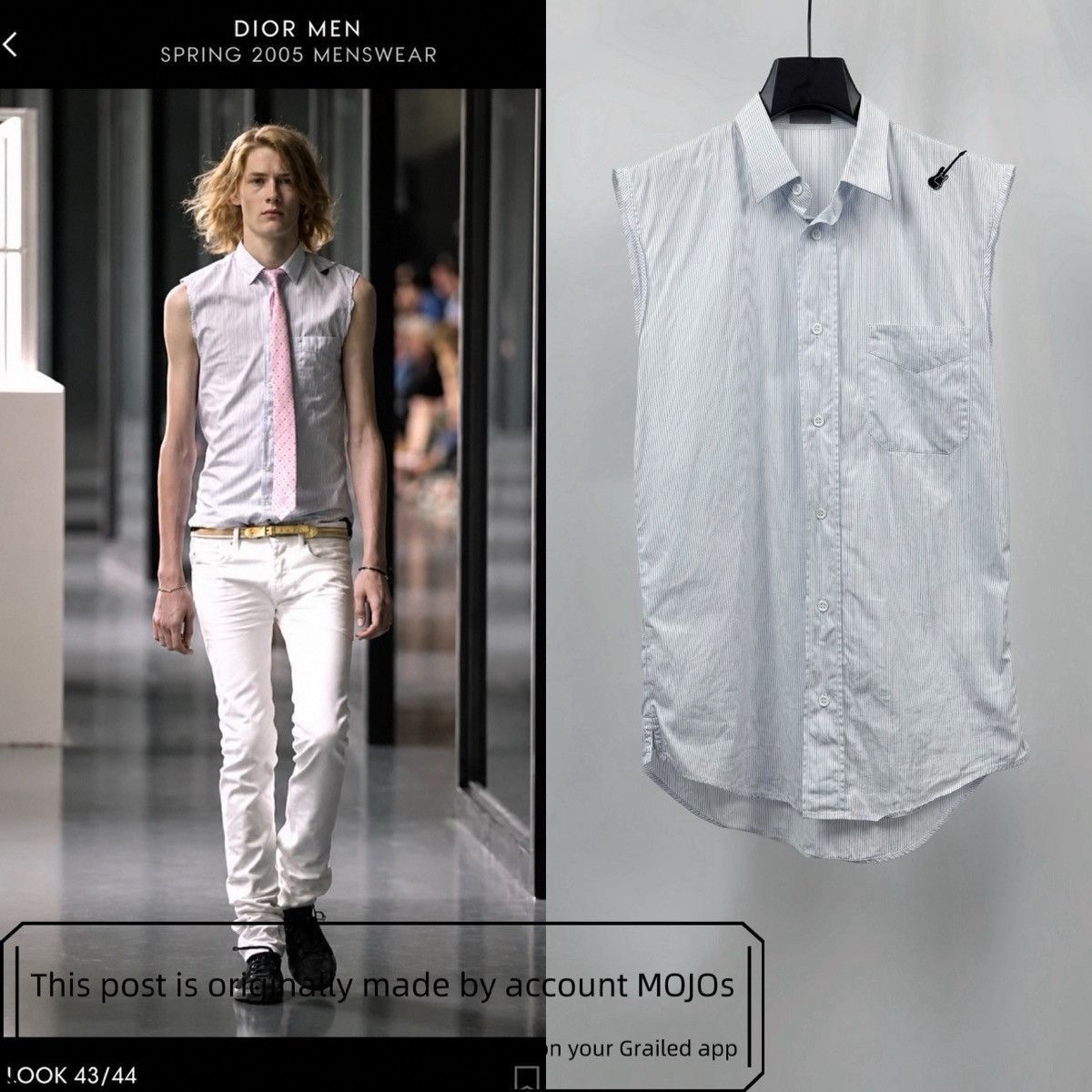 Dior Homme SS02 タンクトップ Dior × Hedi Slimane Dior Homme SS02 Blood Wound Tank Top | Grailed