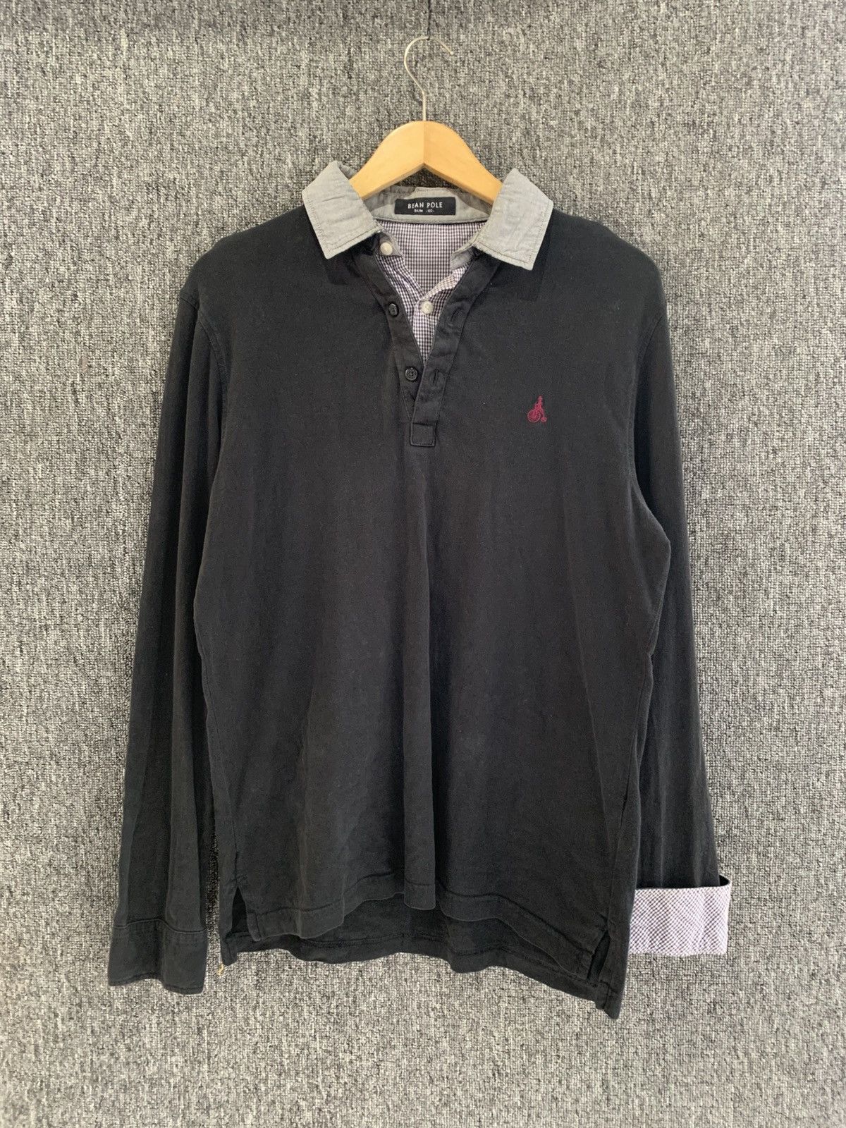 BEANPOLE × Vintage Bean Pole Vtg 90s Style Double Layer Black Long Sleeve Size US L / EU 52-54 / 3 - 1 Thumbnail